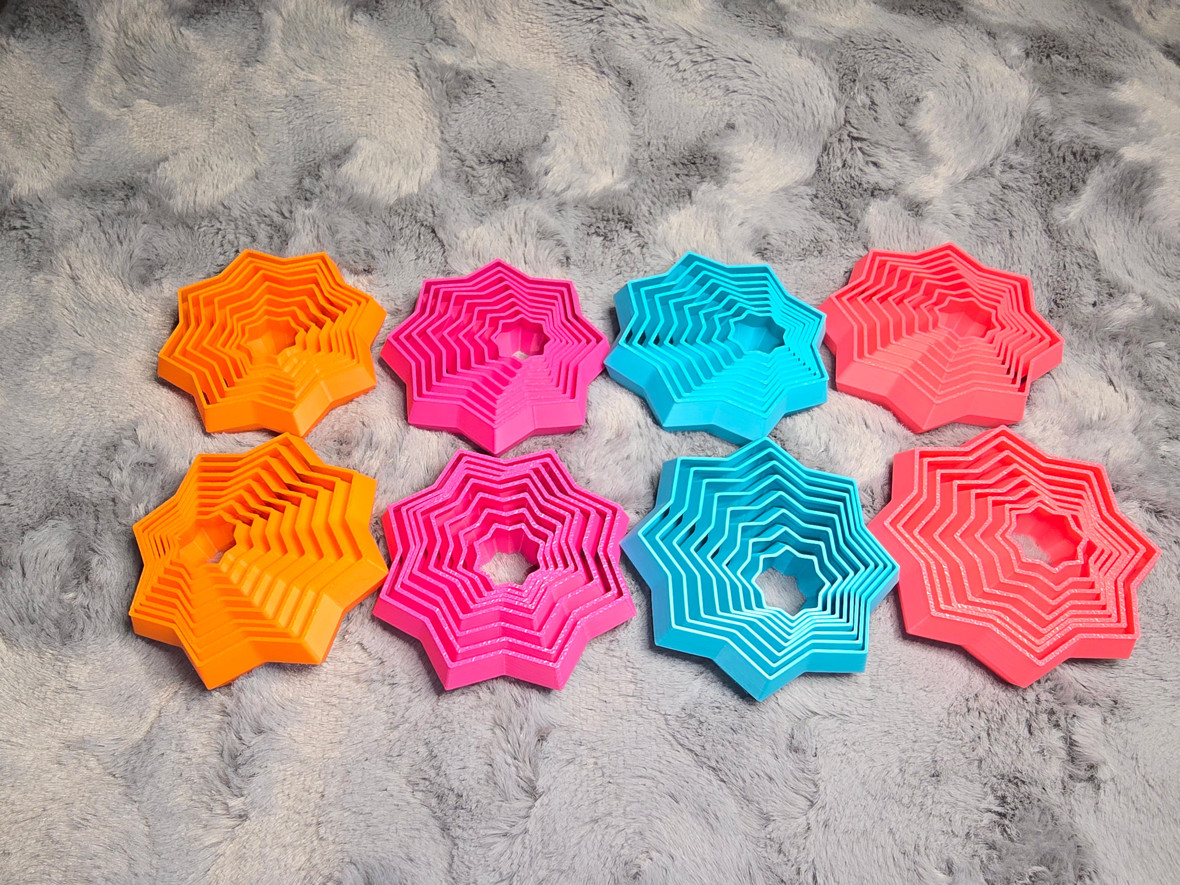 3D printed Star Fidgets