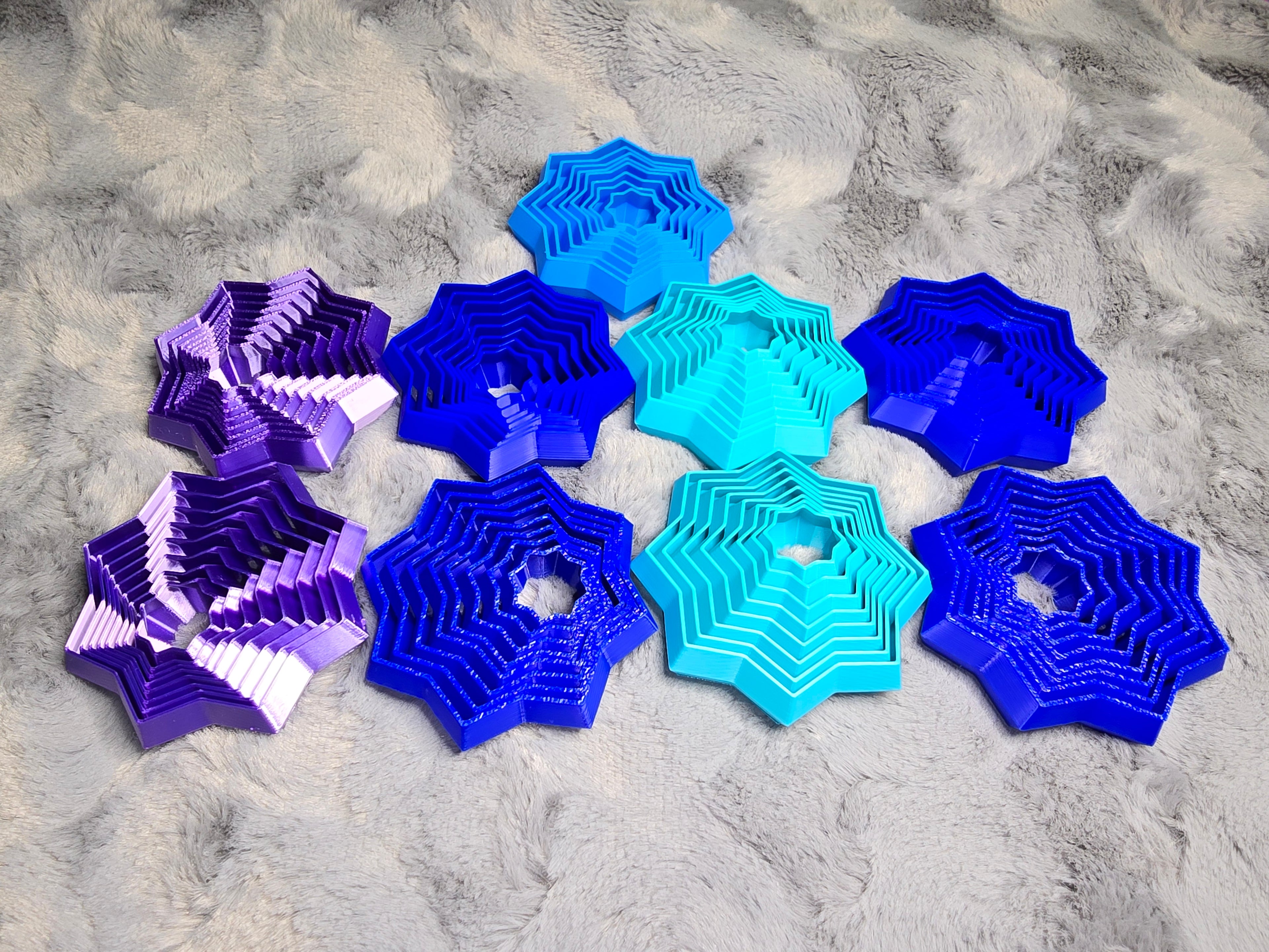 3D printed Star Fidgets