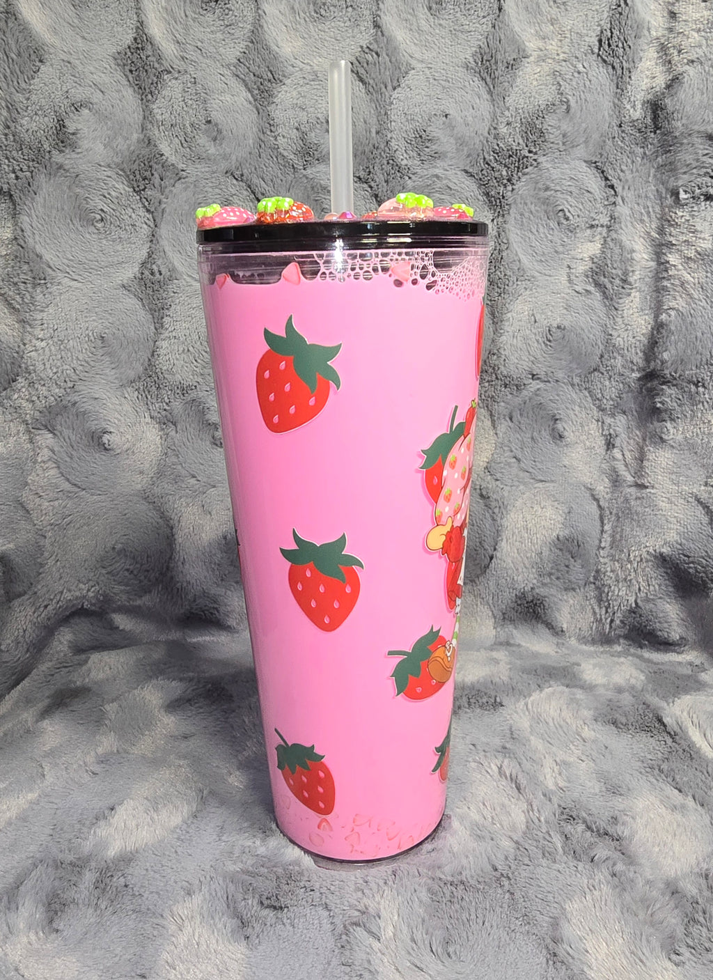 24oz Strawberry Short Cake snow globe tumbler