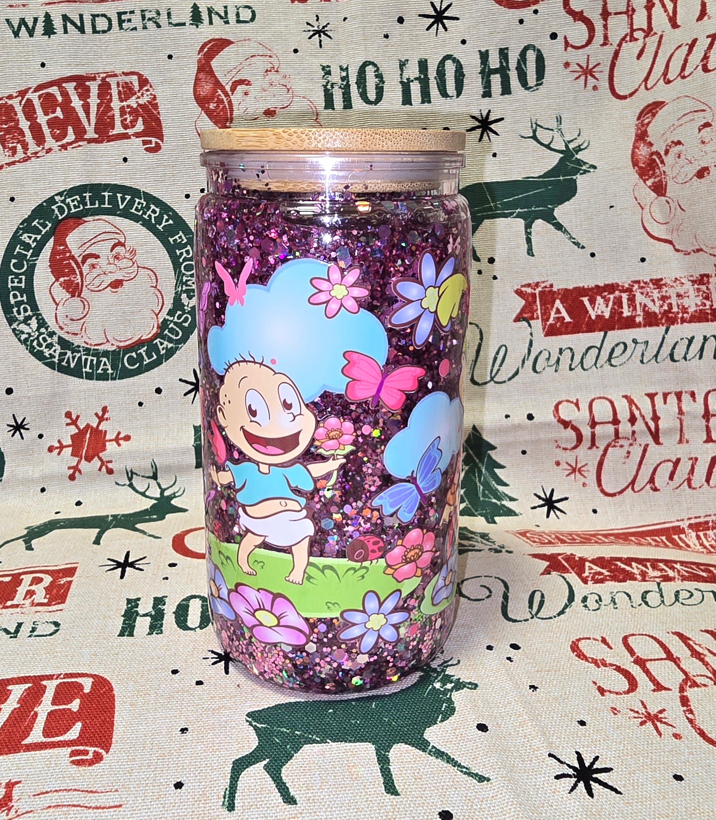 16oz Rugrats snow globe tumbler