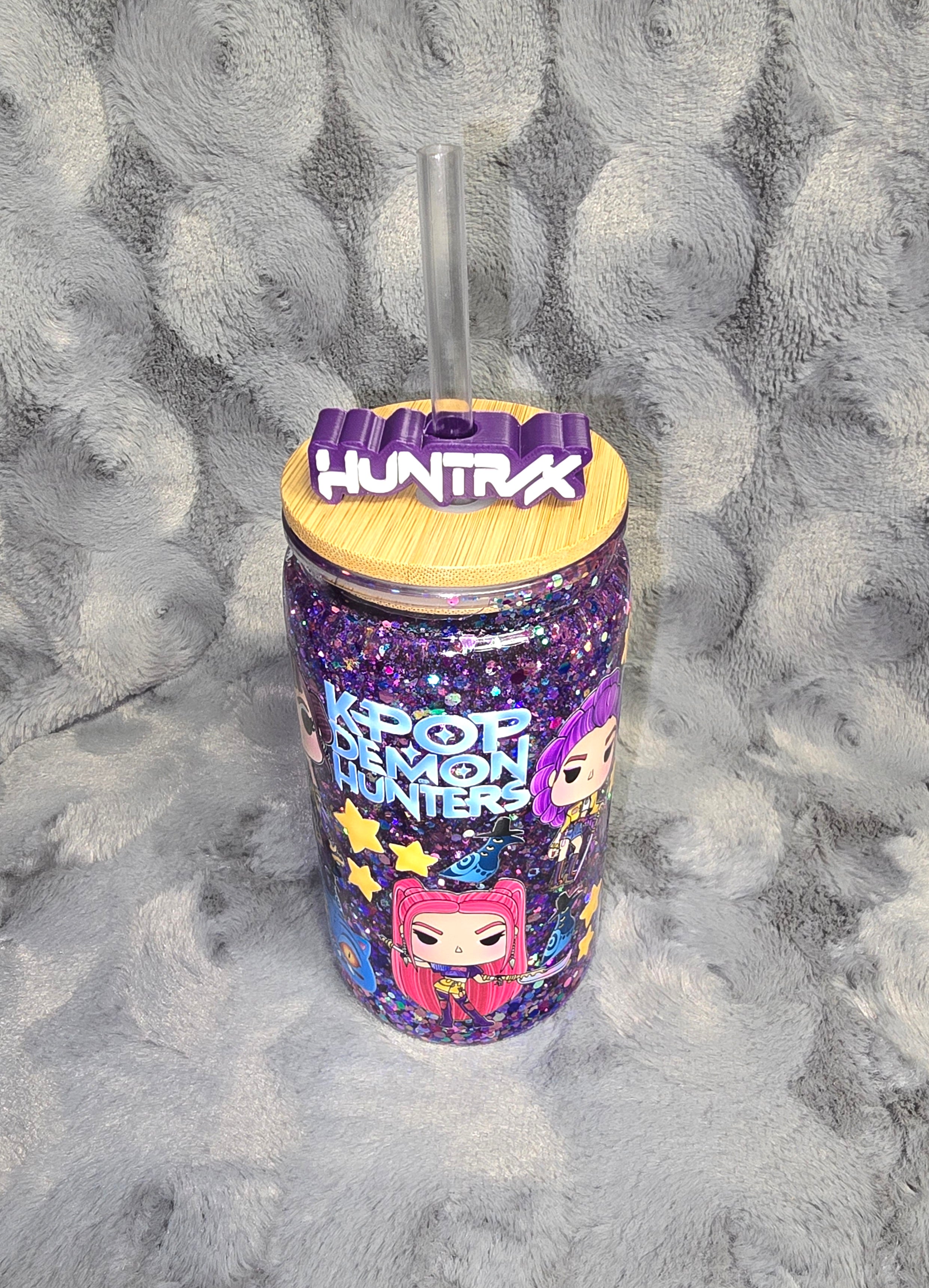 16oz K-Pop Demon Hunter snow globe tumbler