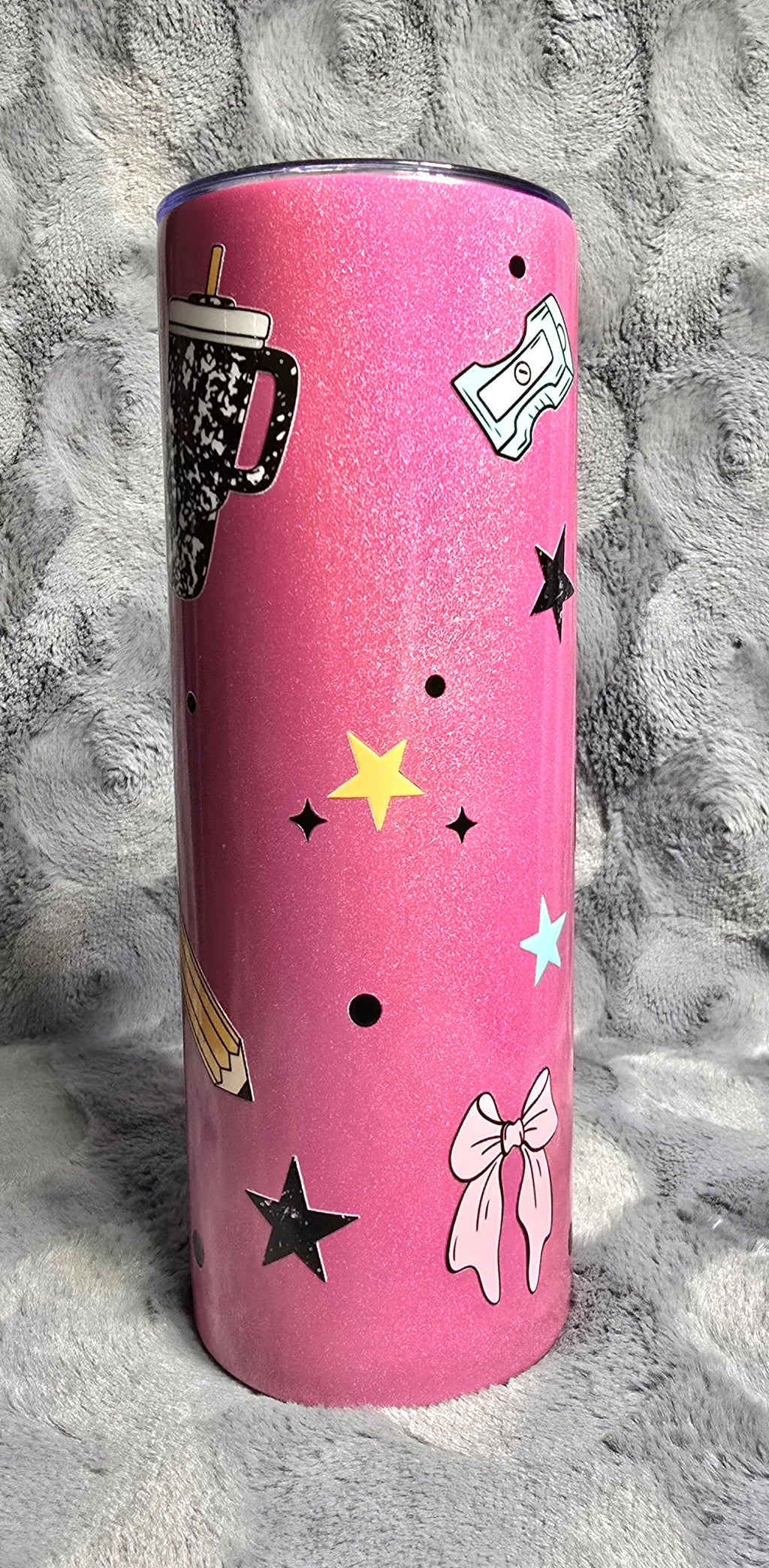 20oz Pink shimmer tumbler