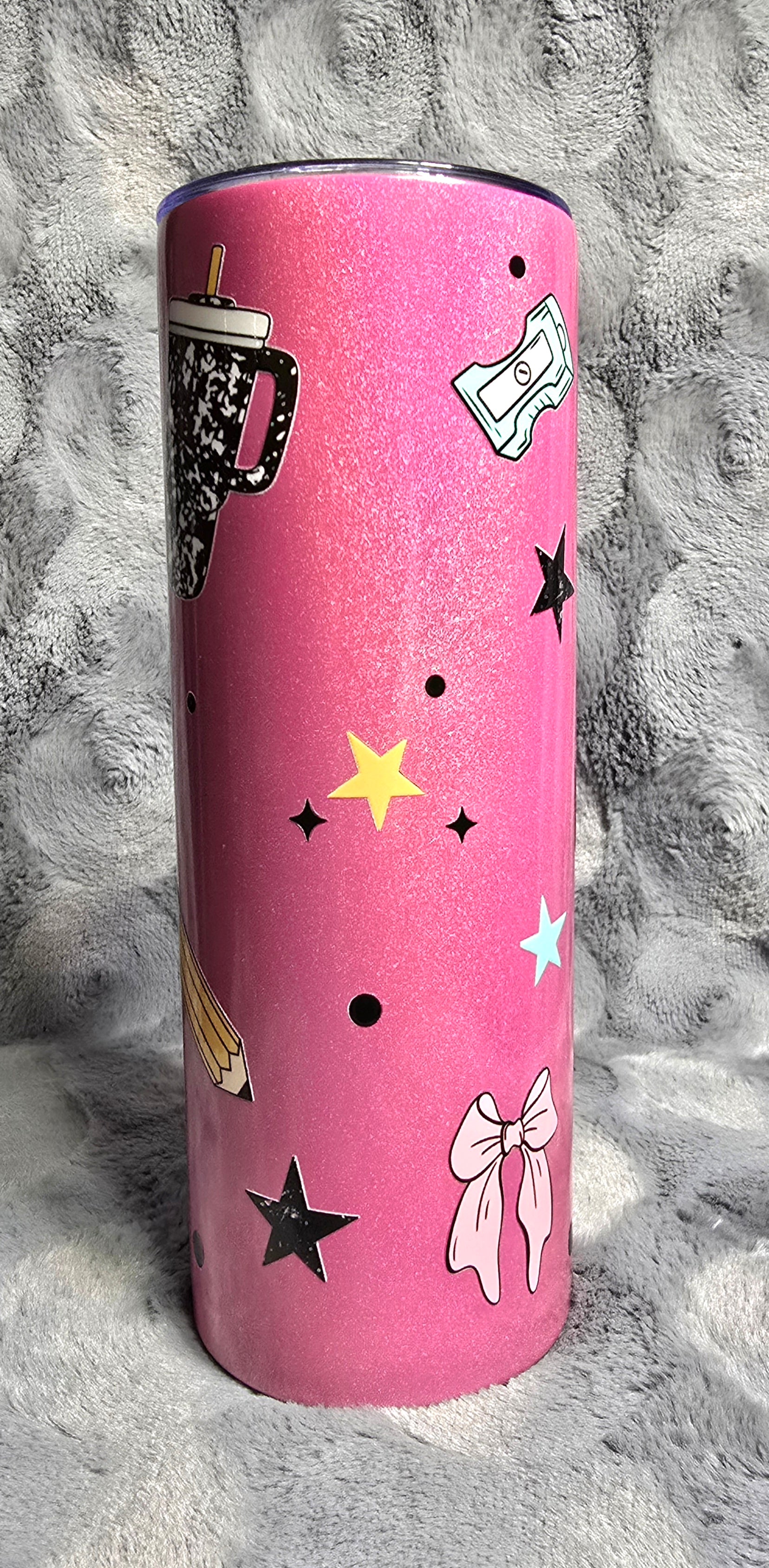 20oz Pink shimmer tumbler