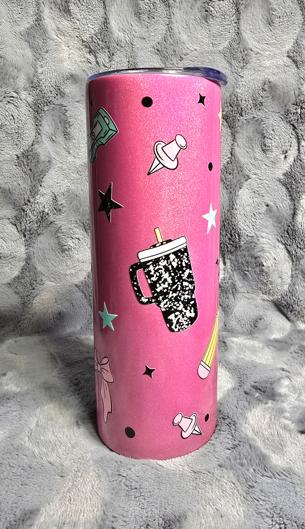 20oz Pink shimmer tumbler