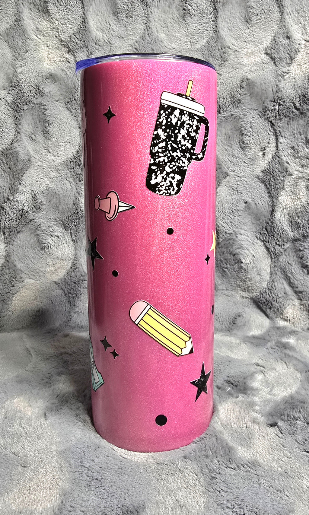 20oz Pink shimmer tumbler