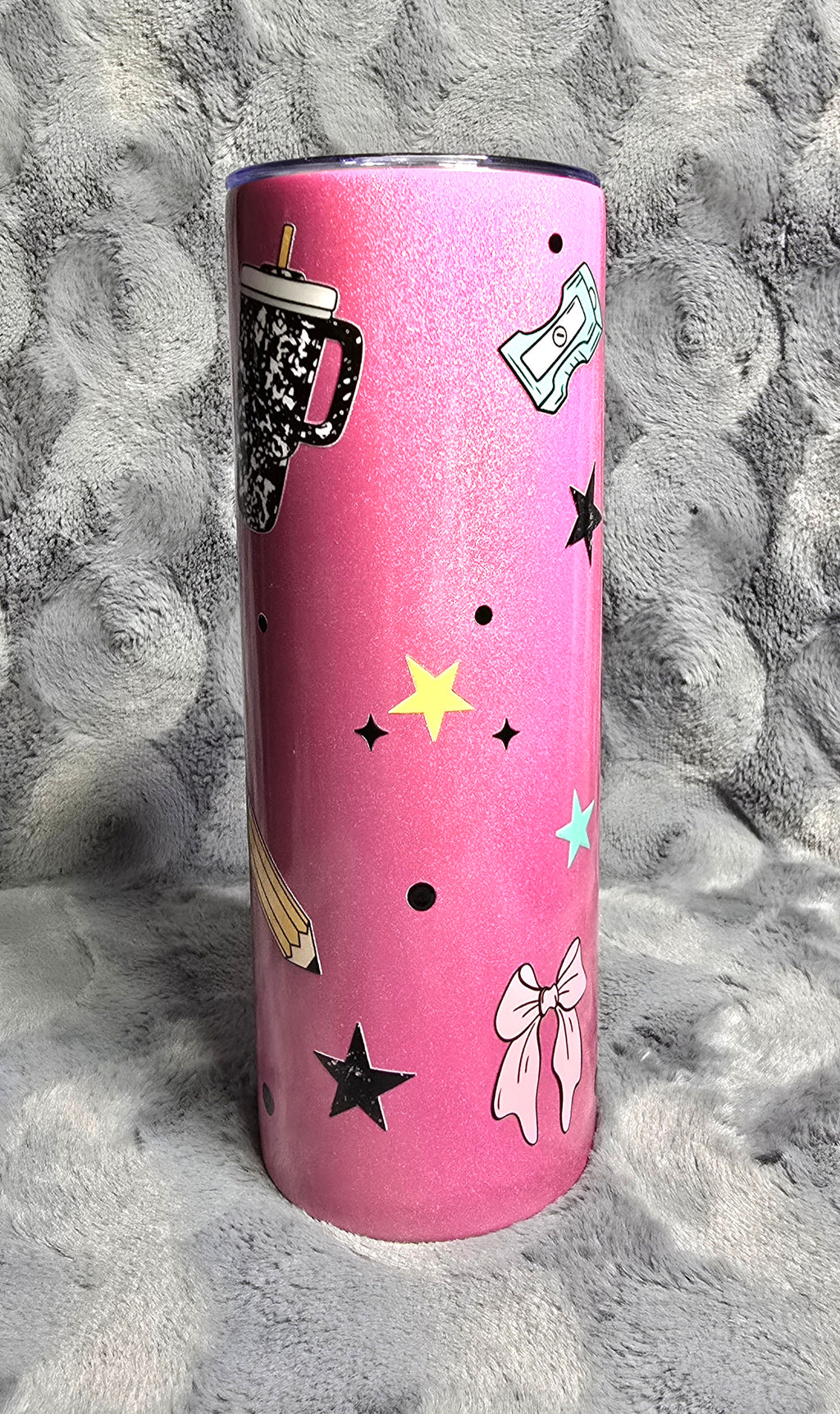 20oz Pink shimmer tumbler
