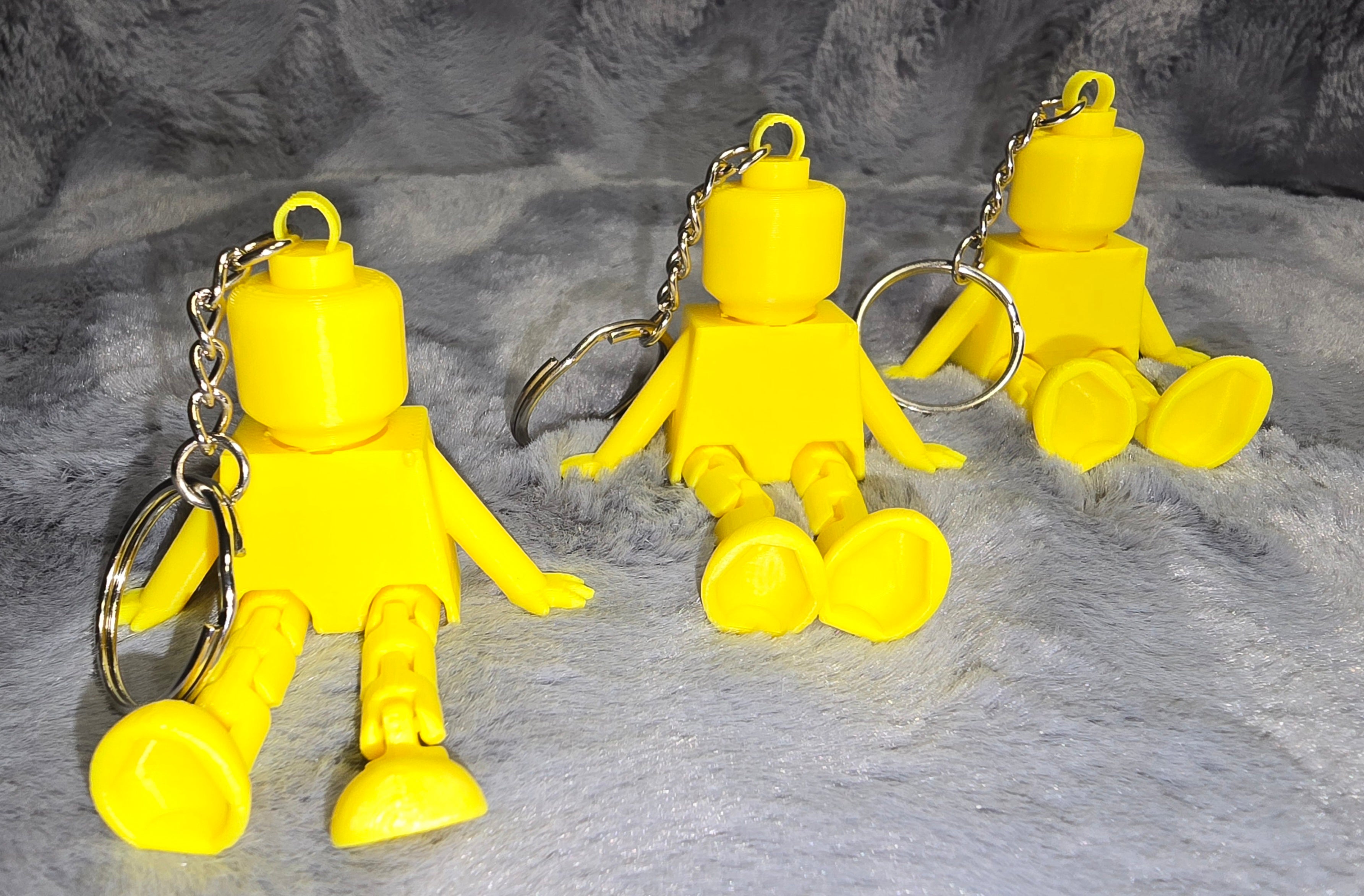 3D printed Brick People keychains