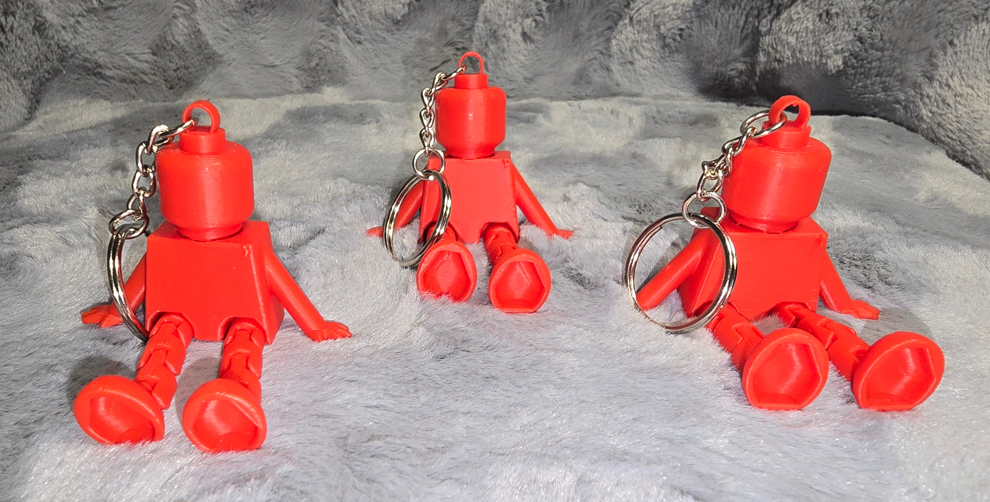 3D printed Brick People keychains