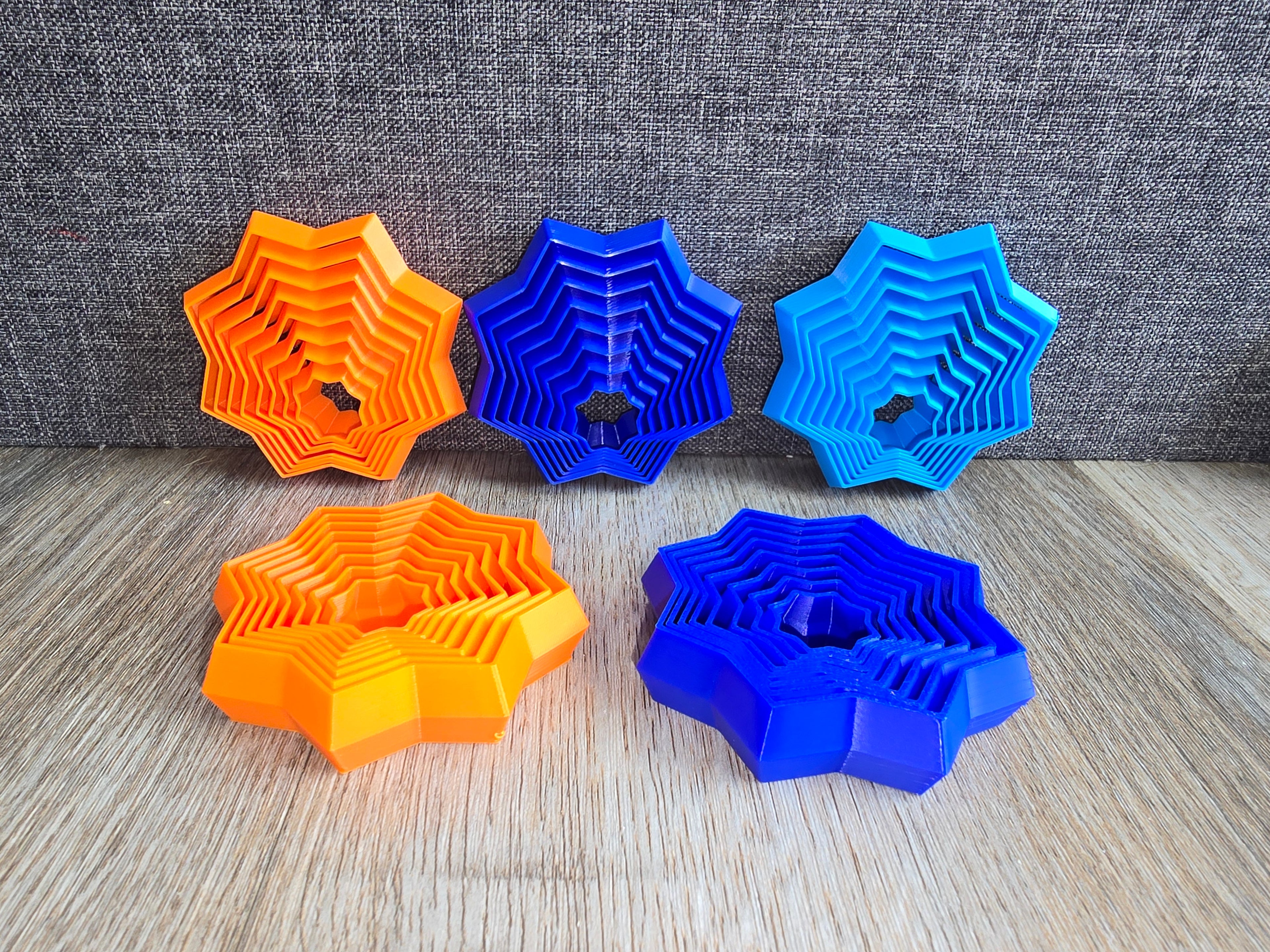 3D printed Star Fidgets