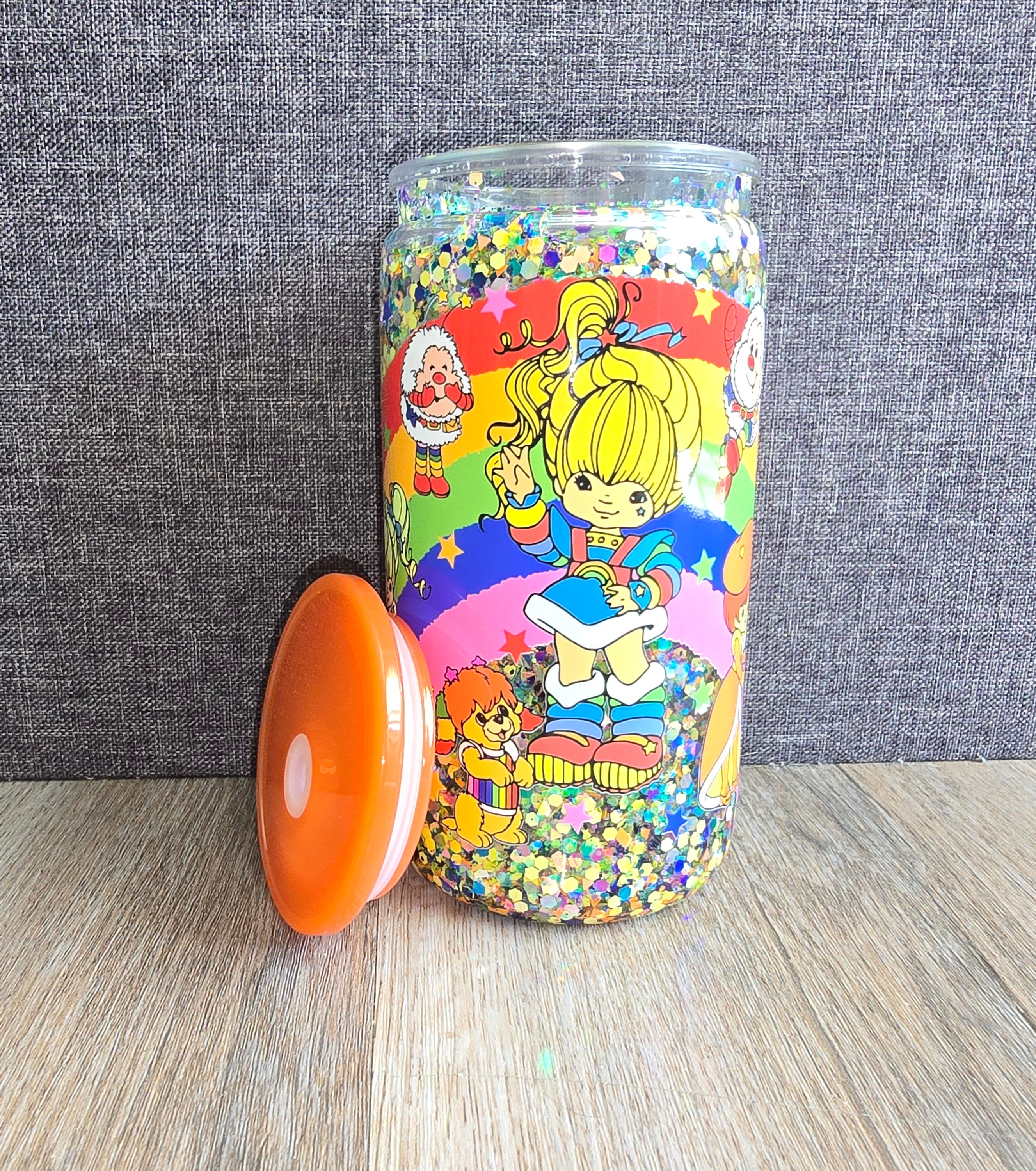 16oz Rainbow Brite Snow Globe Tumbler.