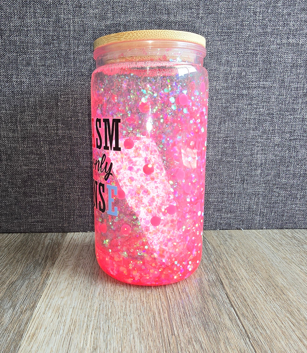 16oz Sarcastic snow globe tumbler