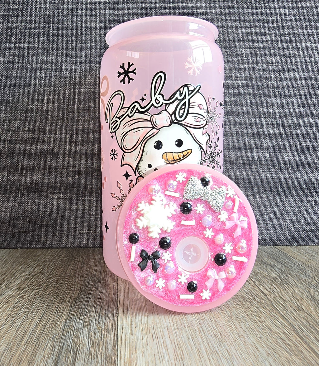 16oz Plastic Pink Tumbler