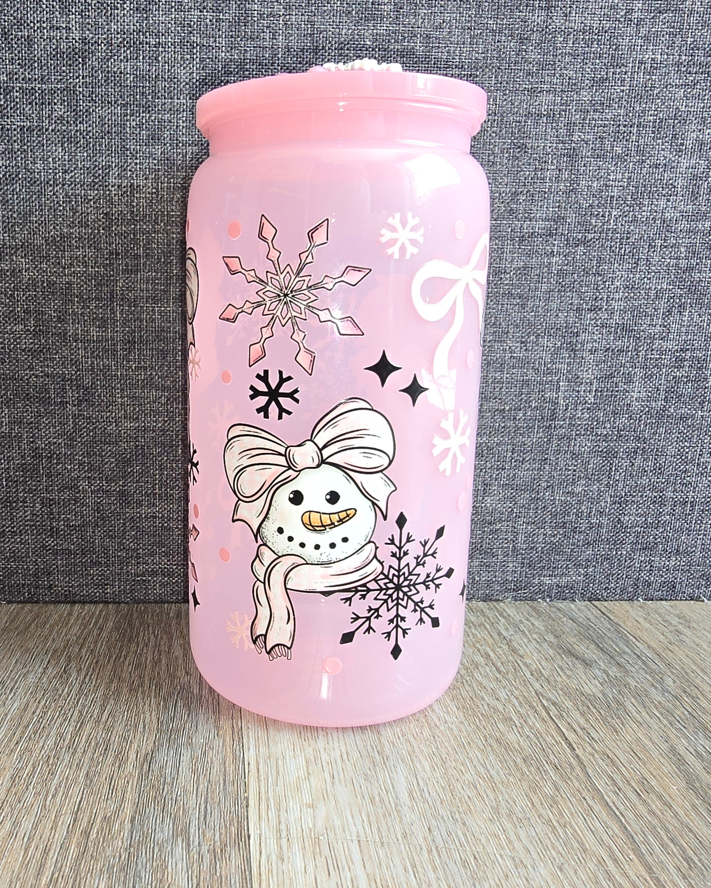 16oz Plastic Pink Tumbler