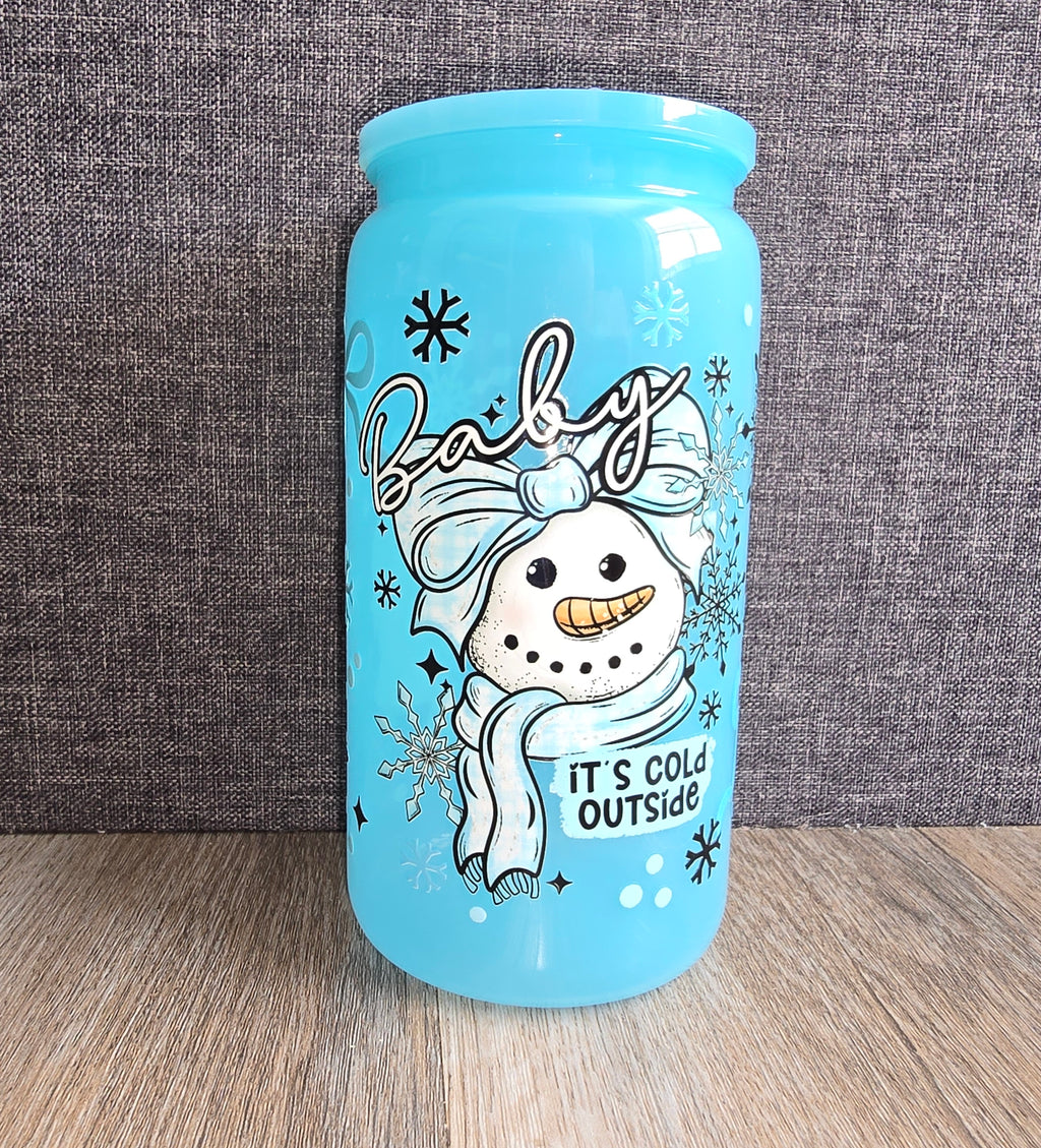 16oz Blue Plastic Tumbler