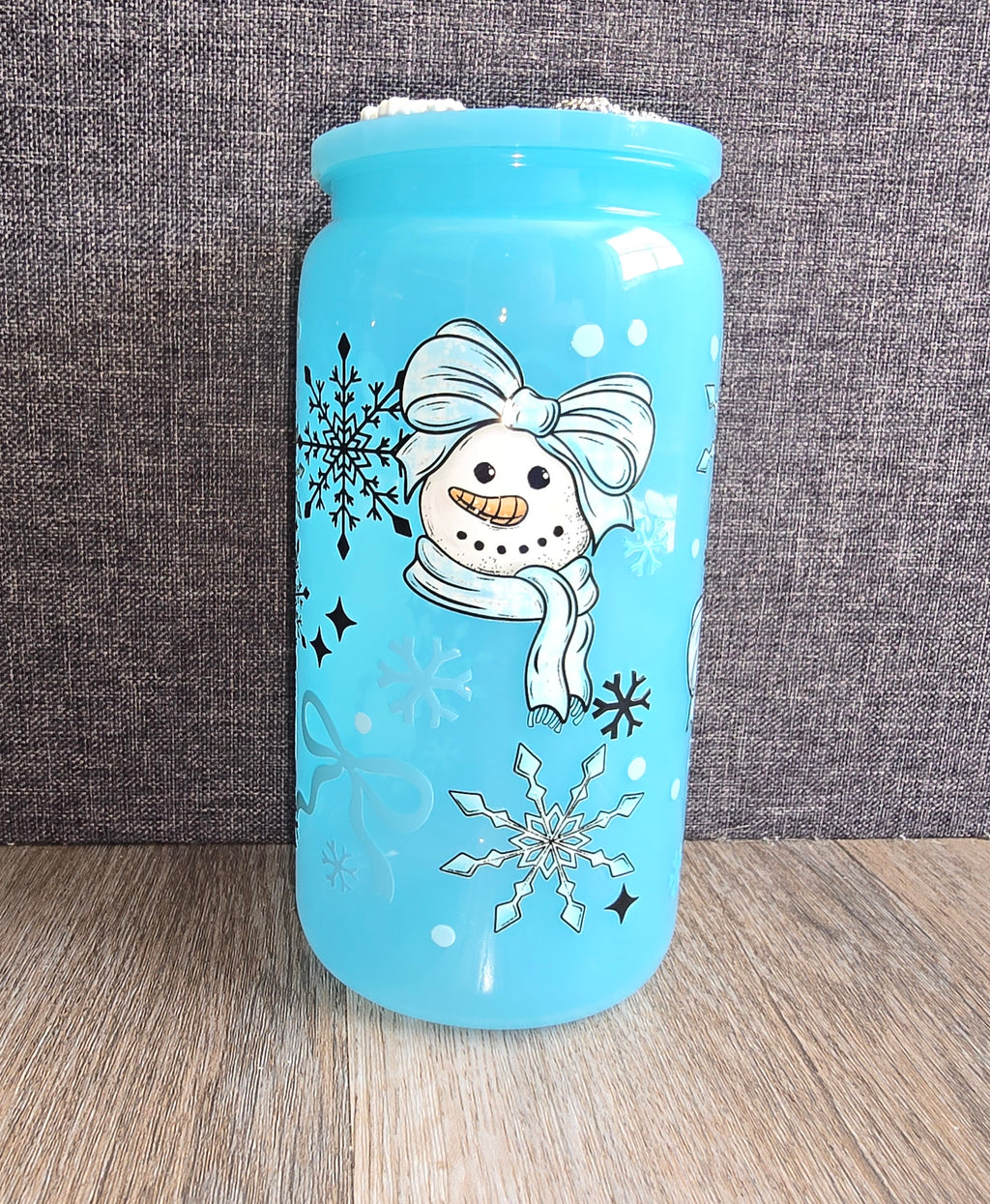 16oz Blue Plastic Tumbler
