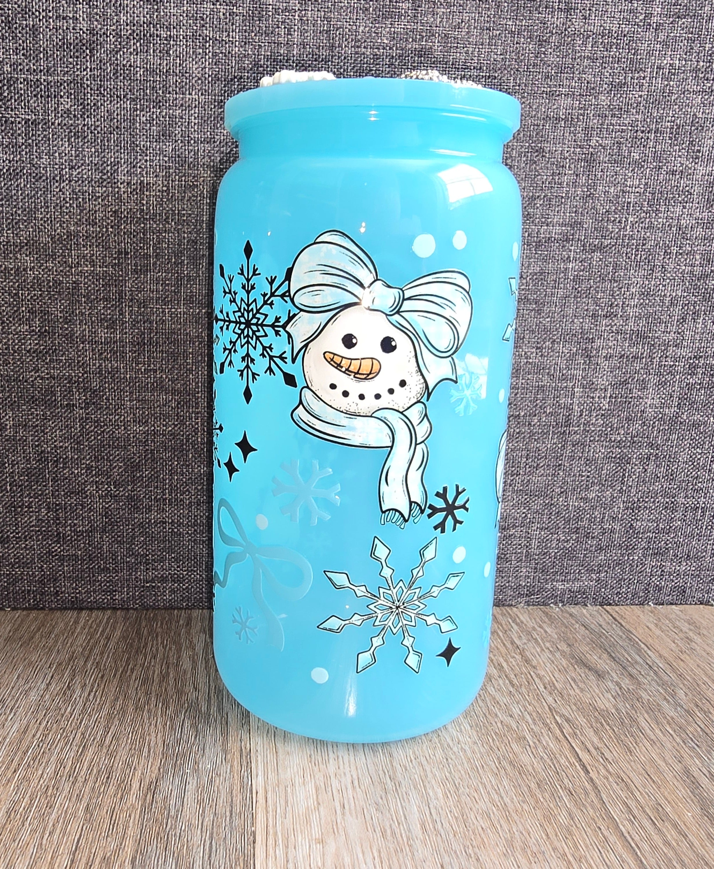 16oz Blue Plastic Tumbler