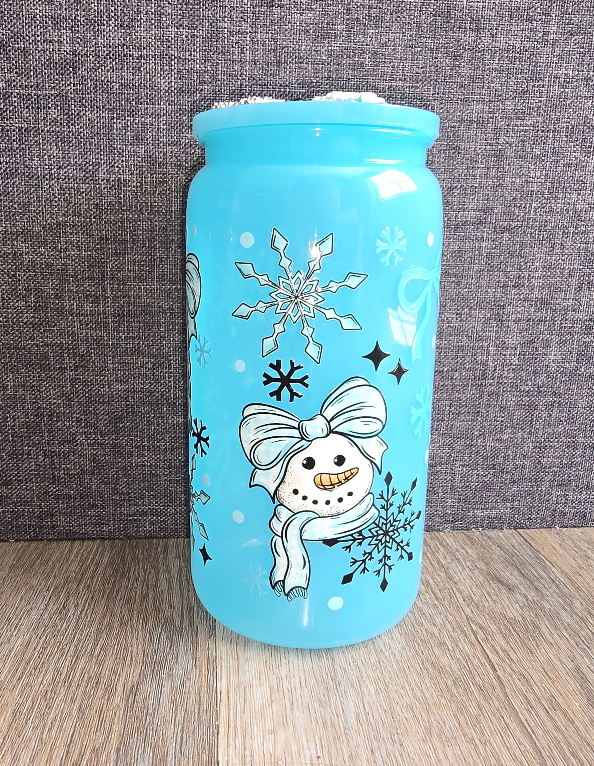 16oz Blue Plastic Tumbler