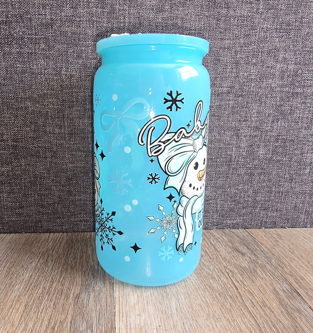 16oz Blue Plastic Tumbler