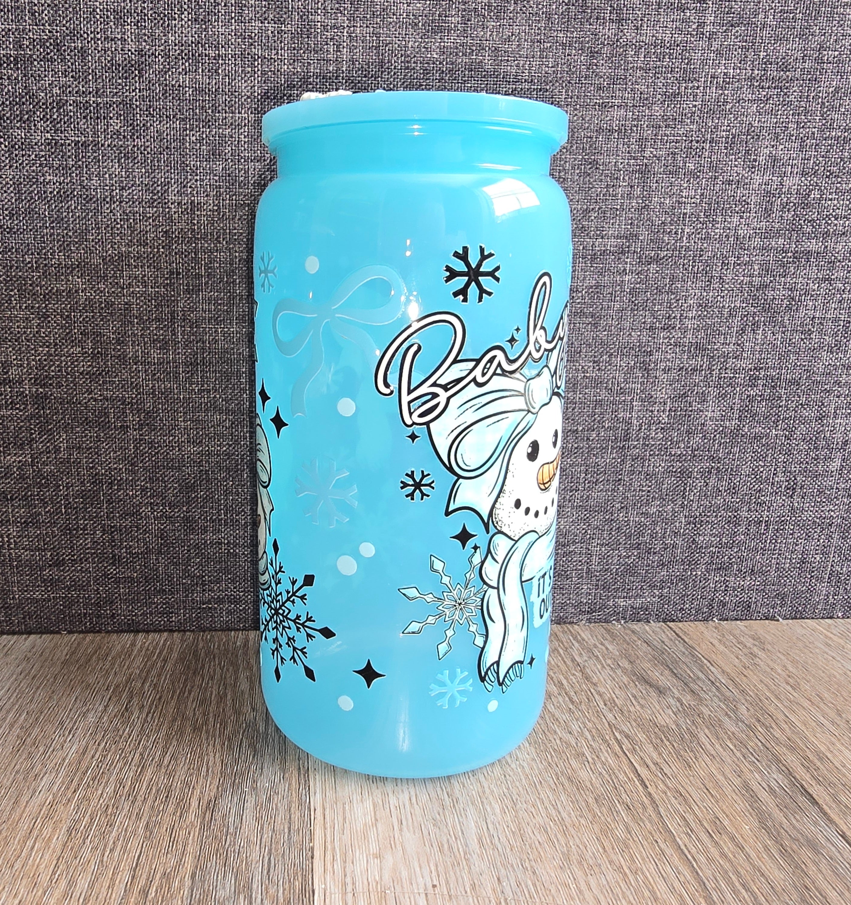 16oz Blue Plastic Tumbler