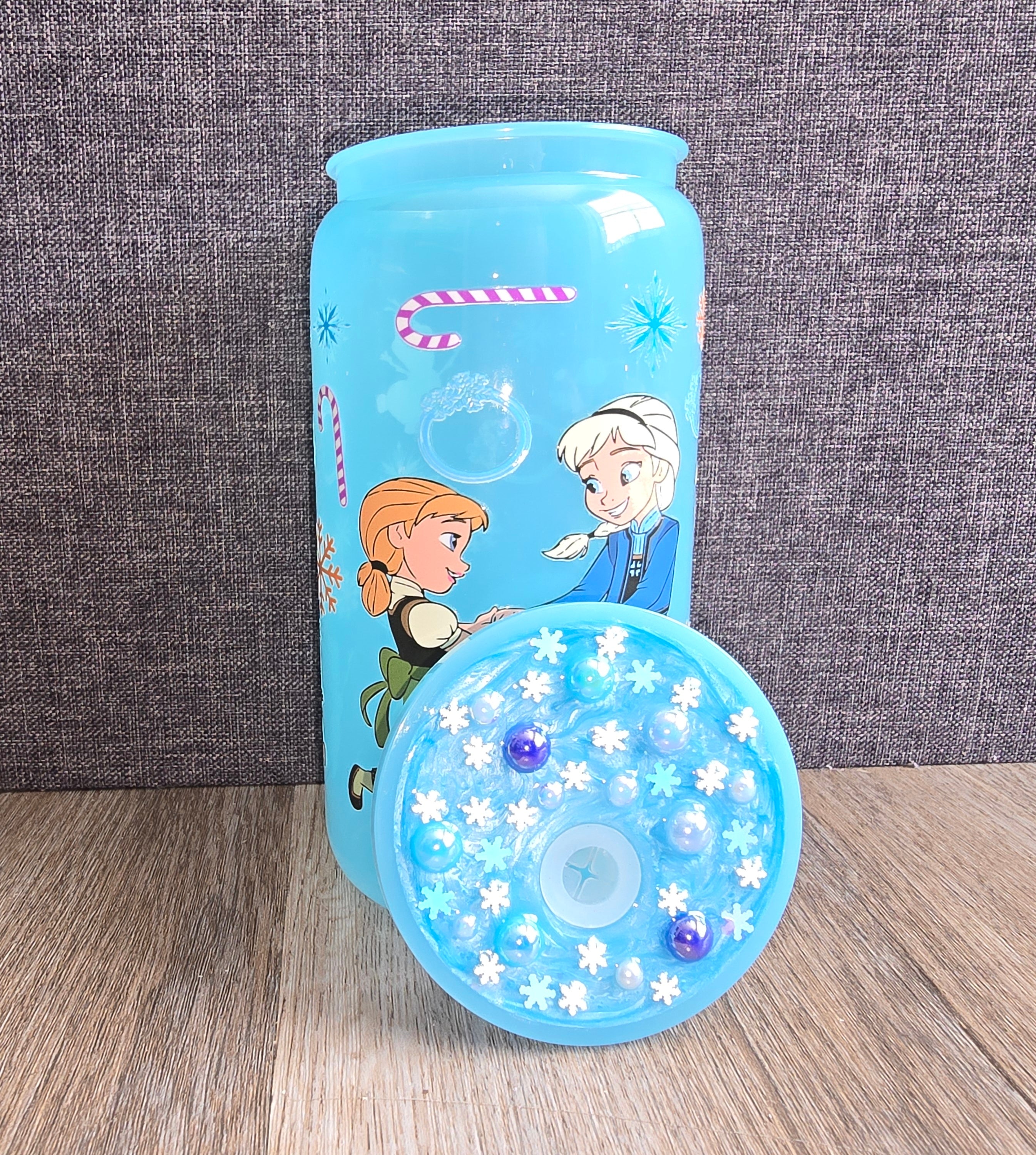 16oz Blue Plastic Frozen Tumbler