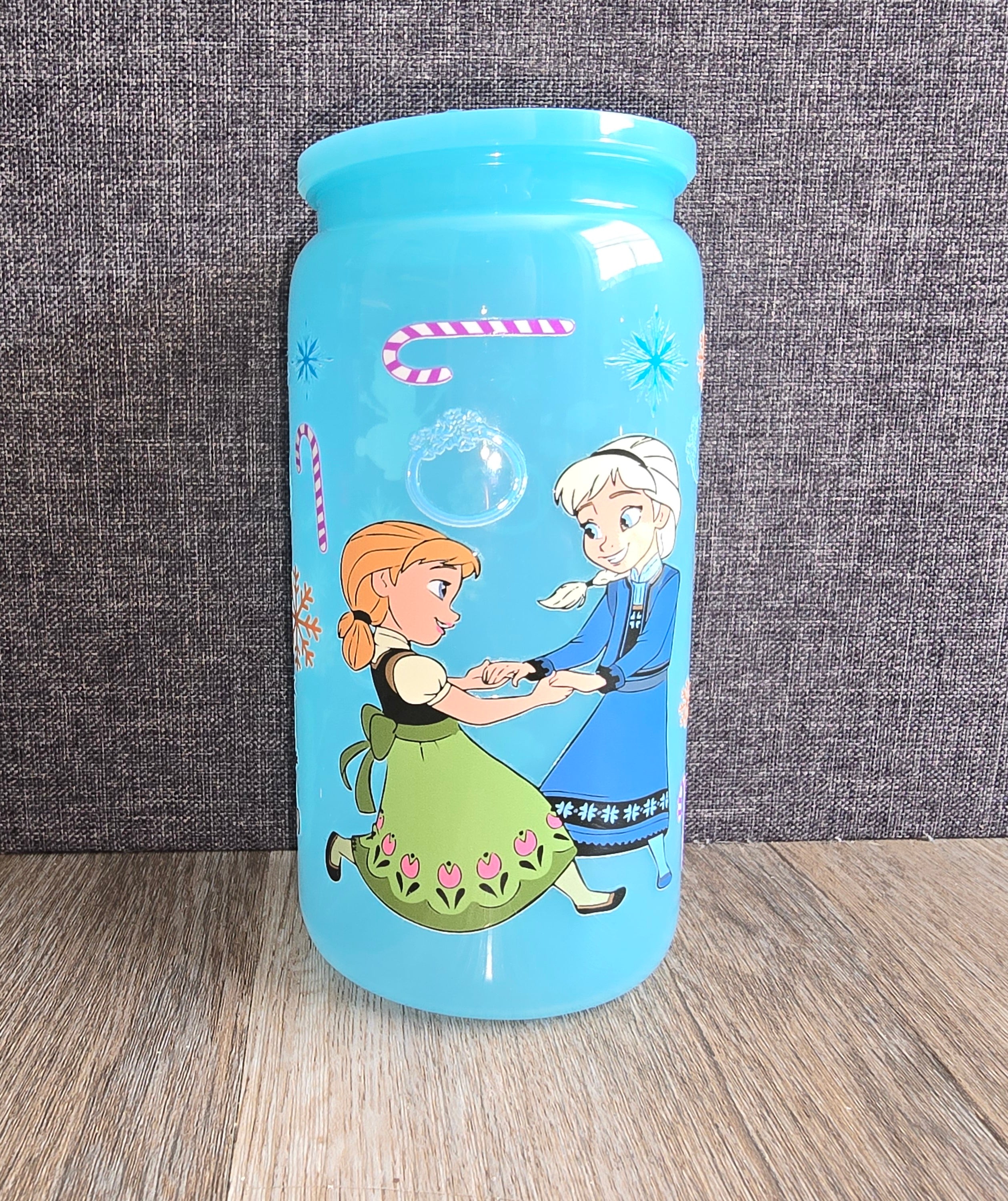16oz Blue Plastic Frozen Tumbler