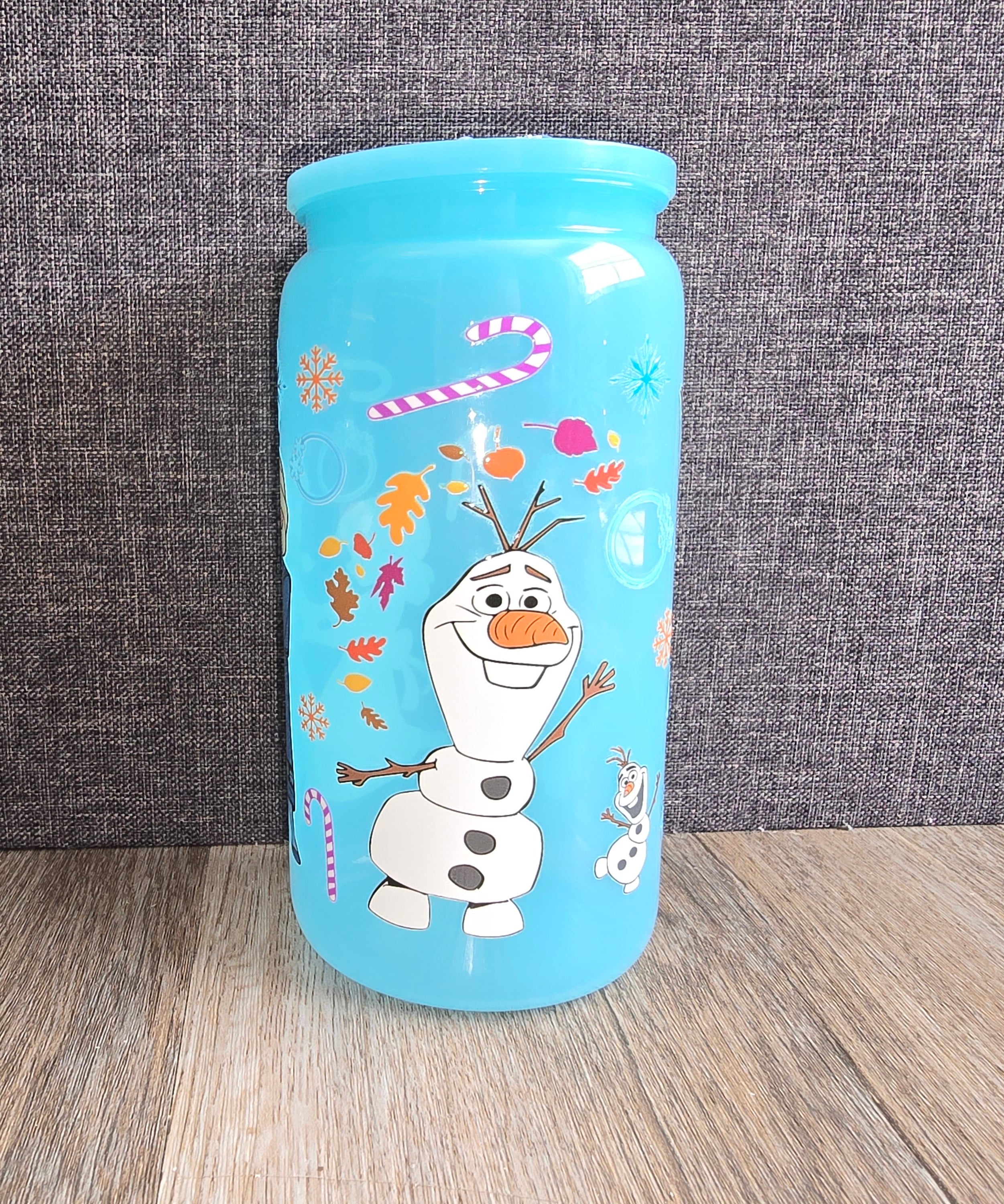 16oz Blue Plastic Frozen Tumbler