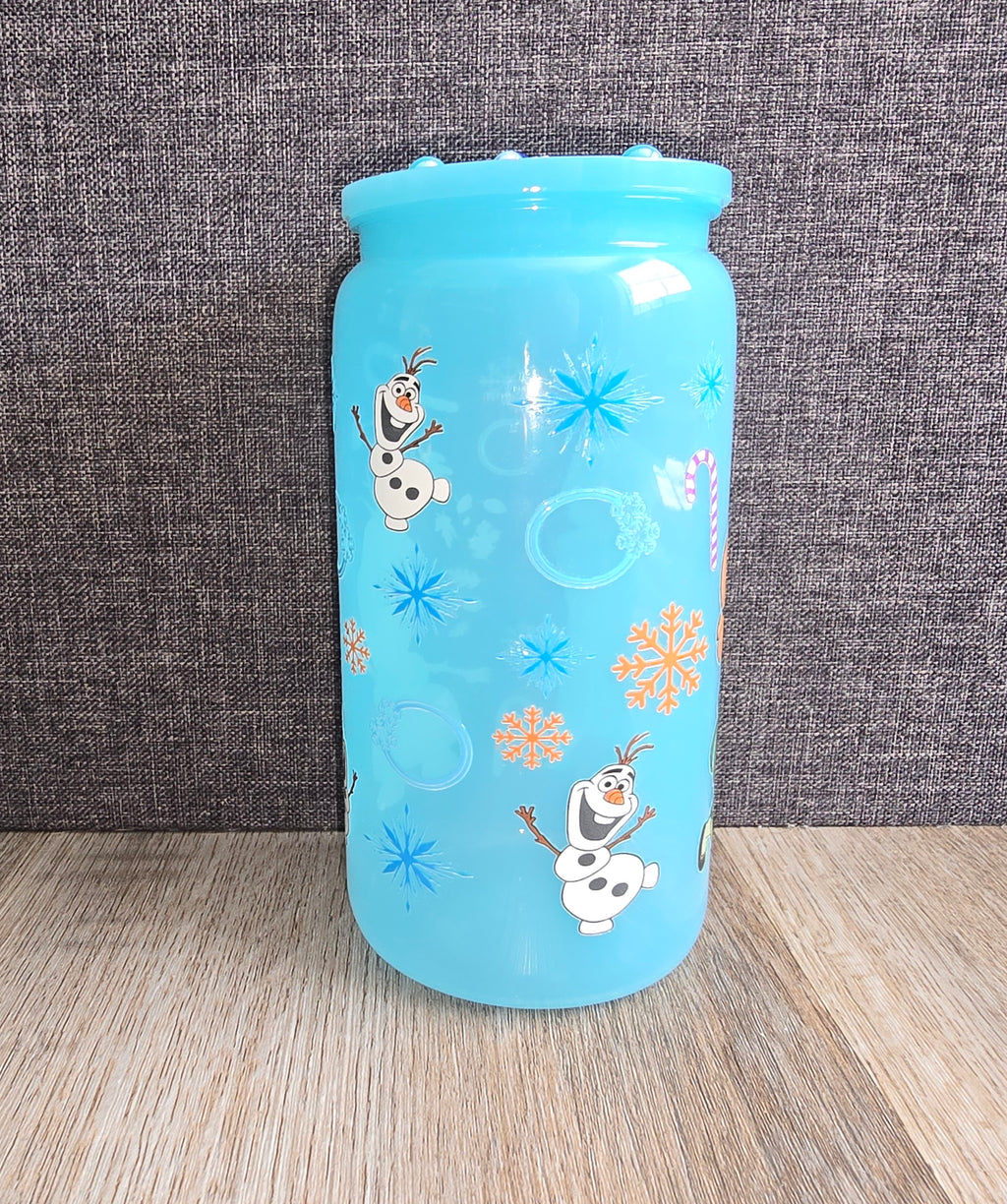 16oz Blue Plastic Frozen Tumbler
