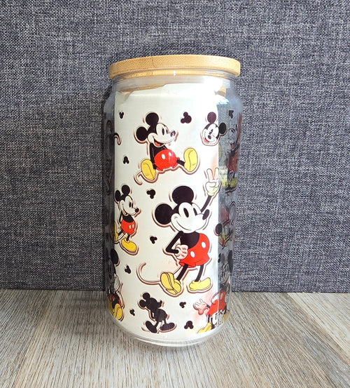 16oz Mickey Mouse Glass tumbler