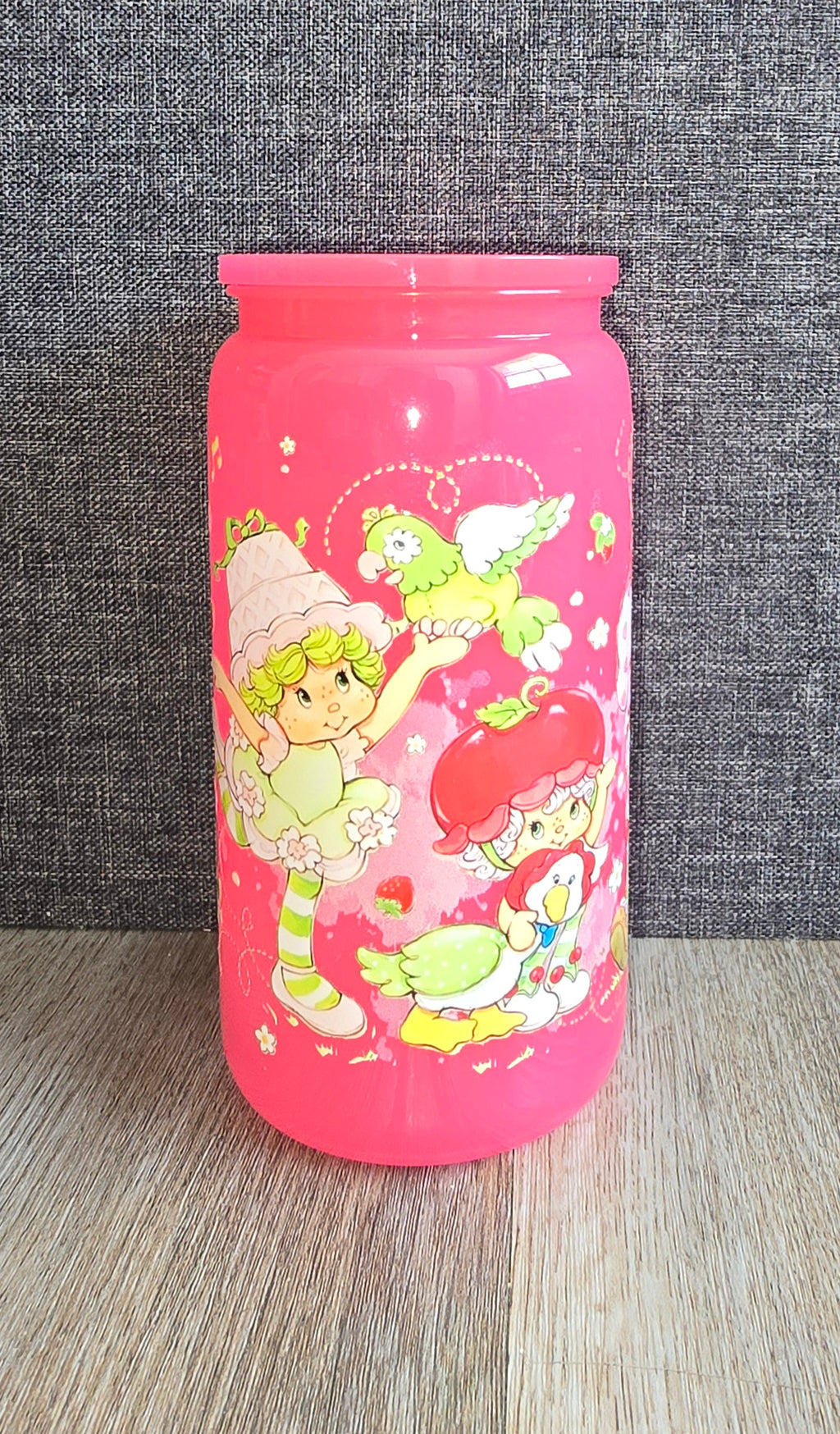 16oz Hot Pink Strawberry short cake tumbler