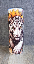 20oz White Tiger Tumbler
