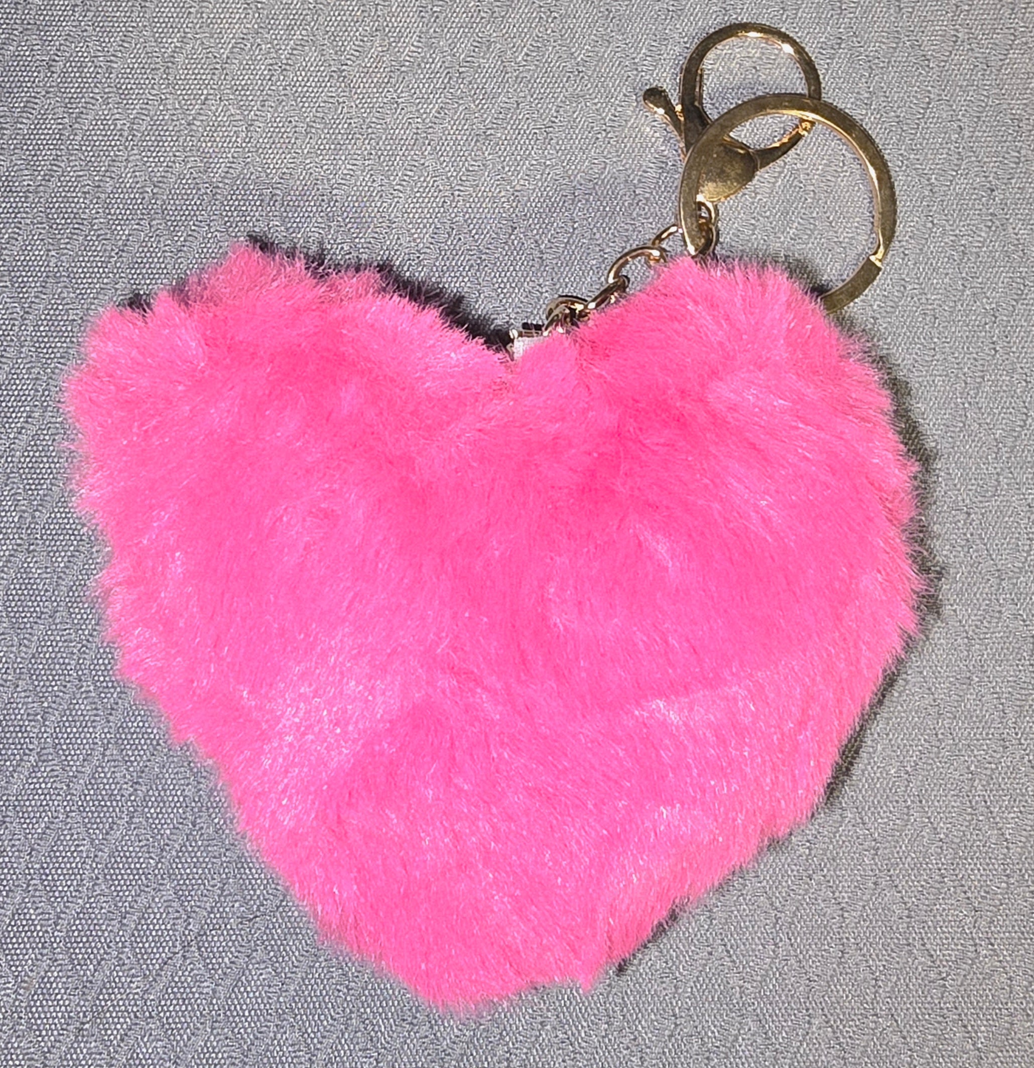 Fluffy Heart keychains