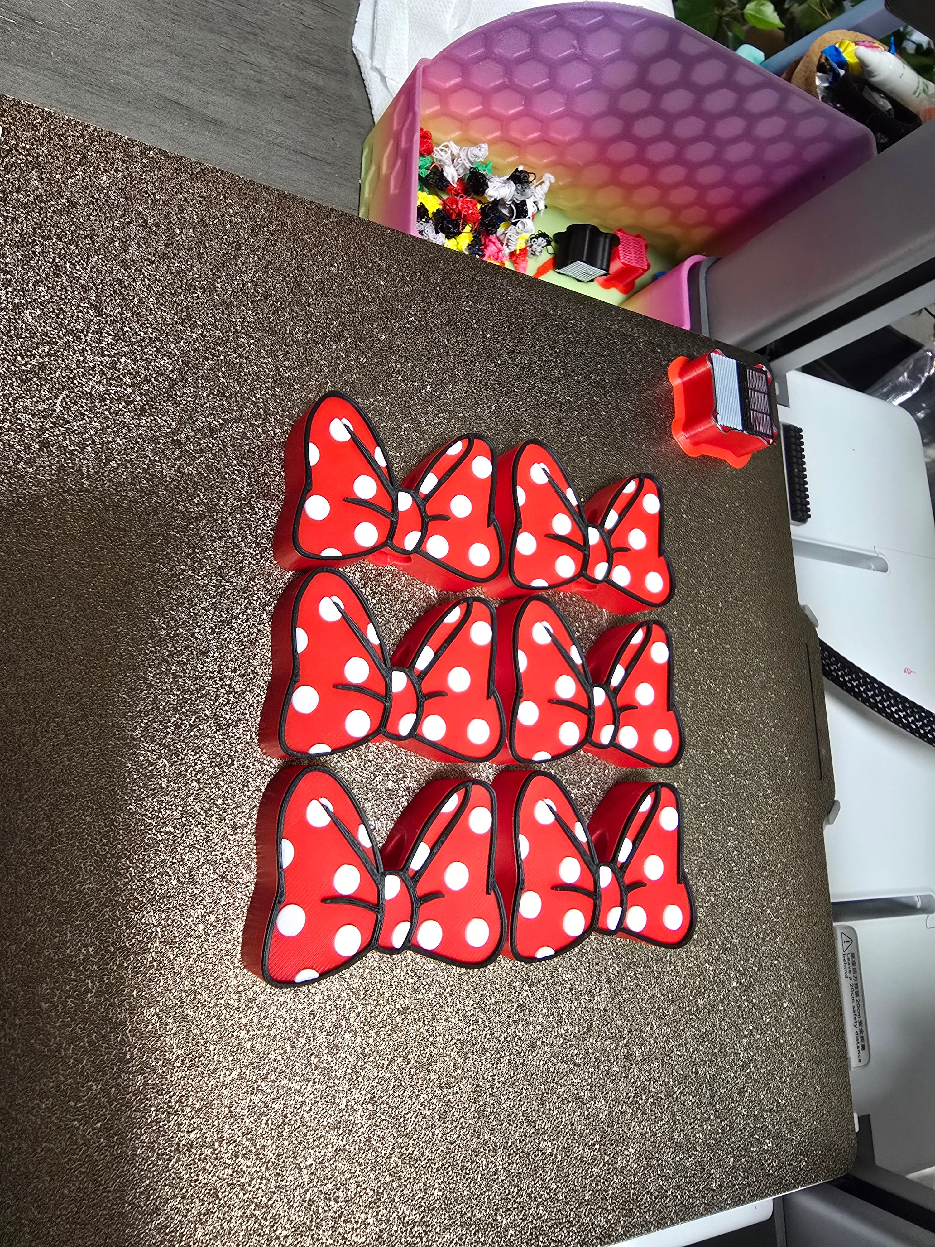 Minnie Mouse straw toppers