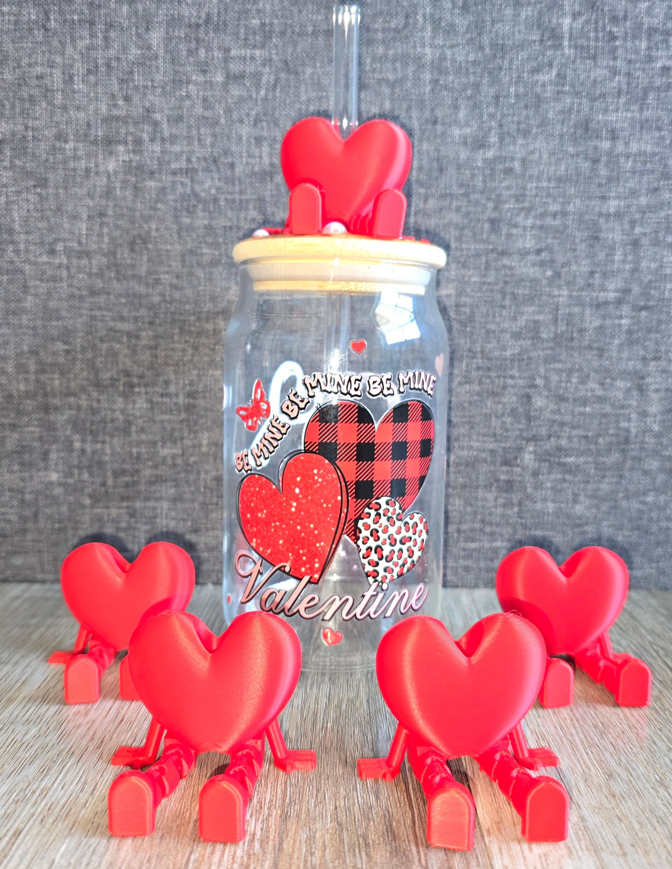 Heart Straw topper buddies