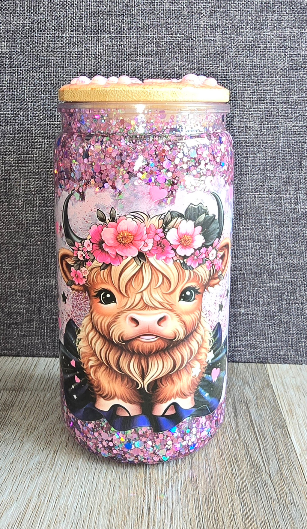 Cow Snow globe tumbler