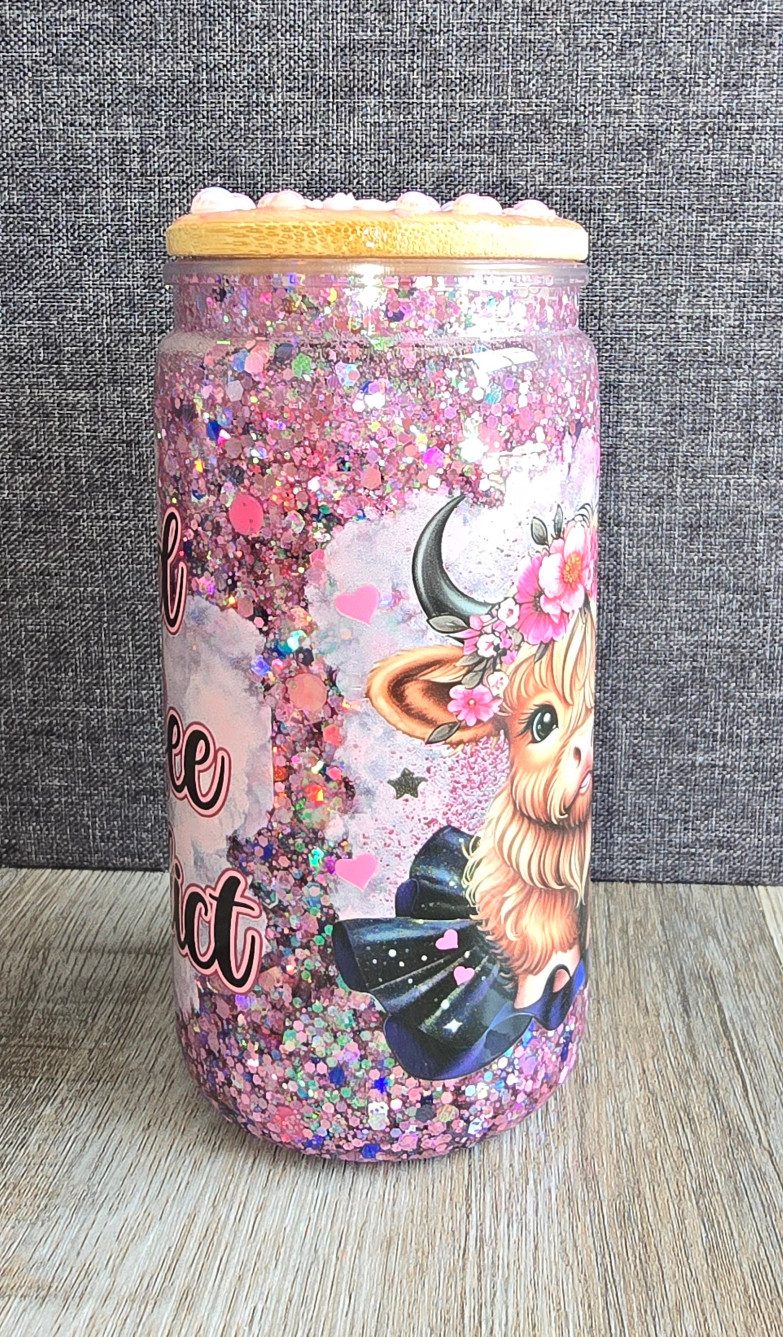 Cow Snow globe tumbler