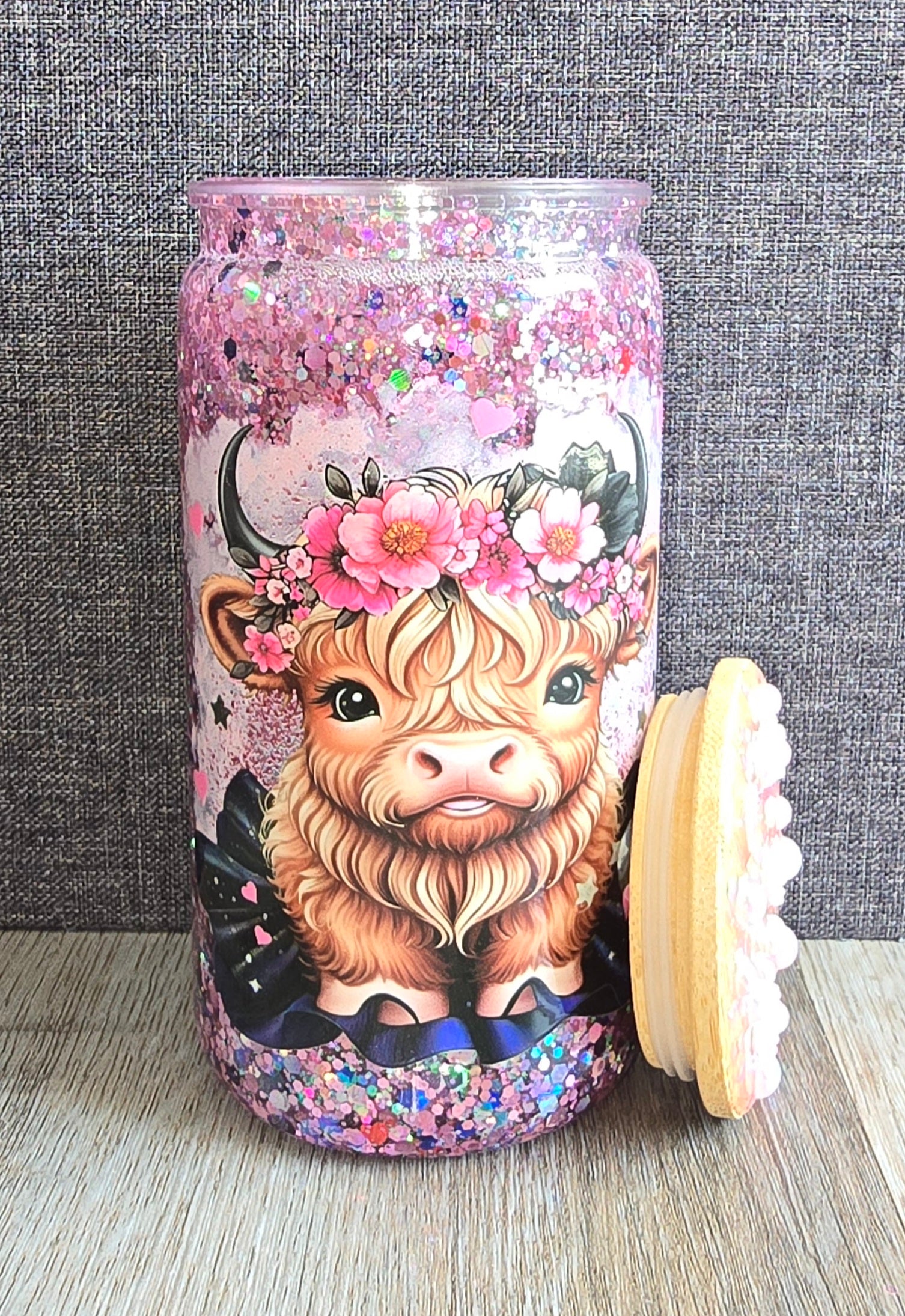 Cow Snow globe tumbler