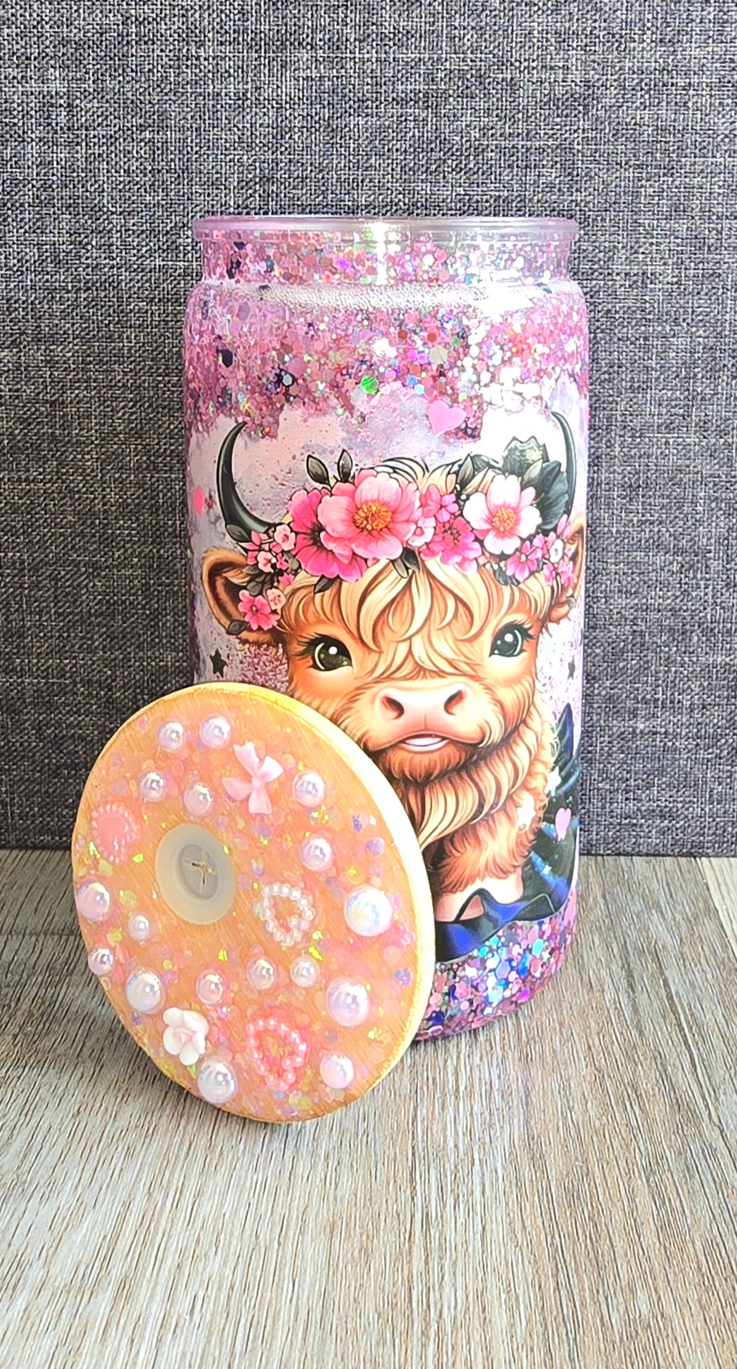 Cow Snow globe tumbler