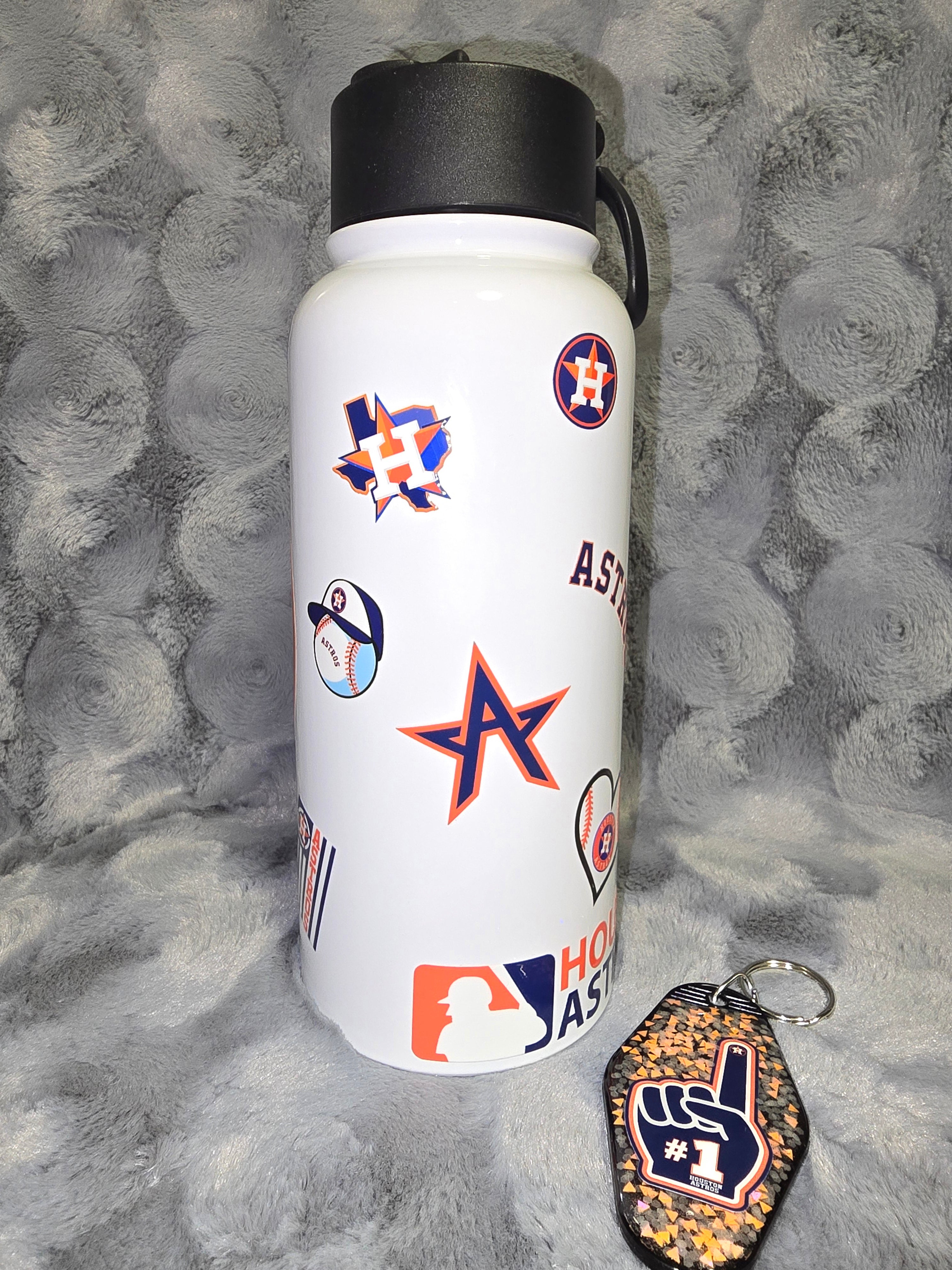 Houston Astros water bottle tumbler