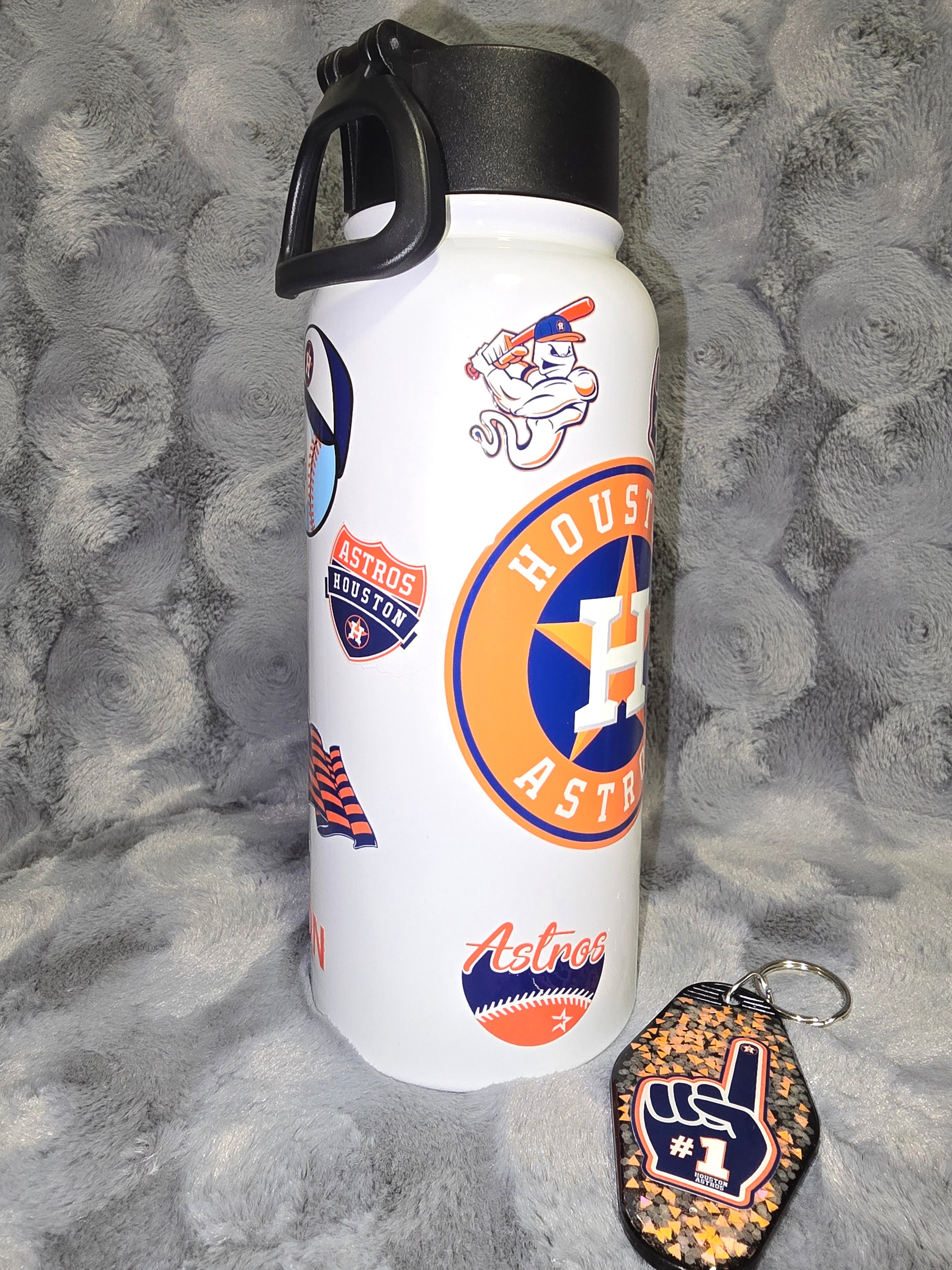 Houston Astros water bottle tumbler
