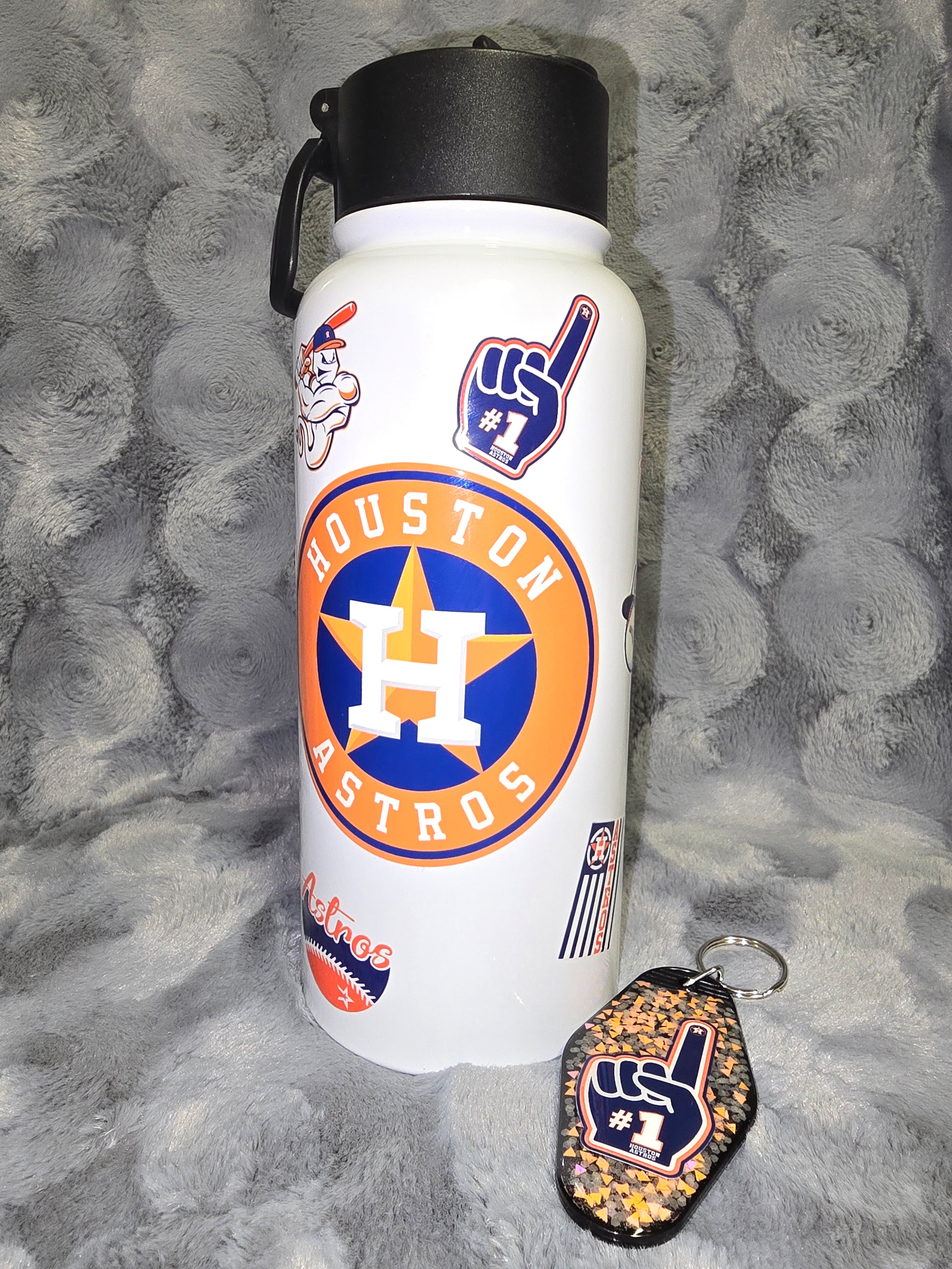 Houston Astros water bottle tumbler
