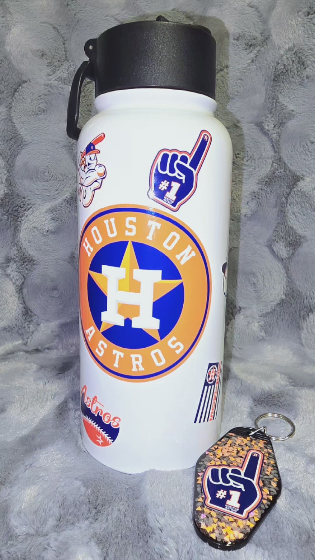 Houston Astros water bottle tumbler