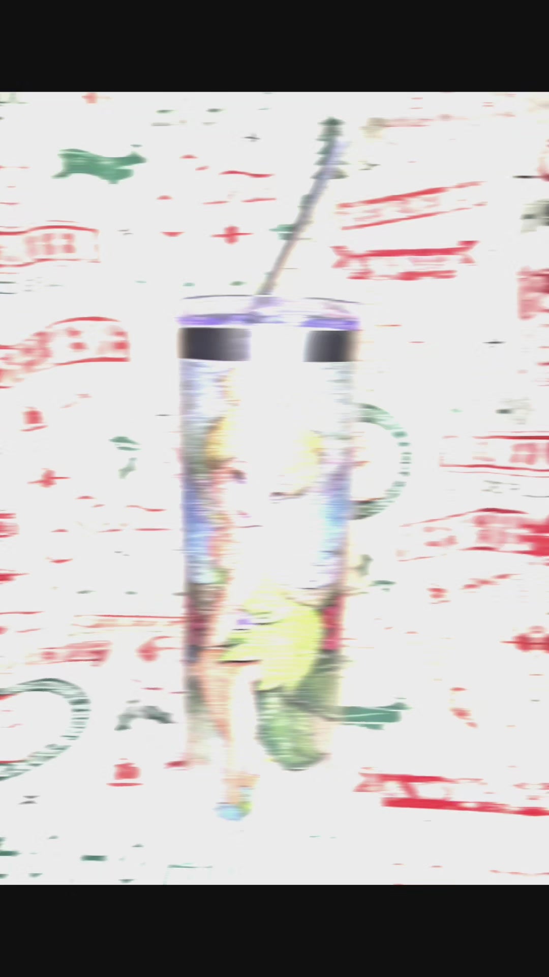 20oz Glitter Tinkerbell tumbler