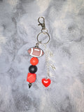 Football beaded keychain