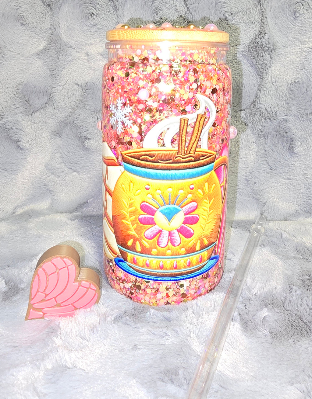 16oz Snowglobe tumbler
