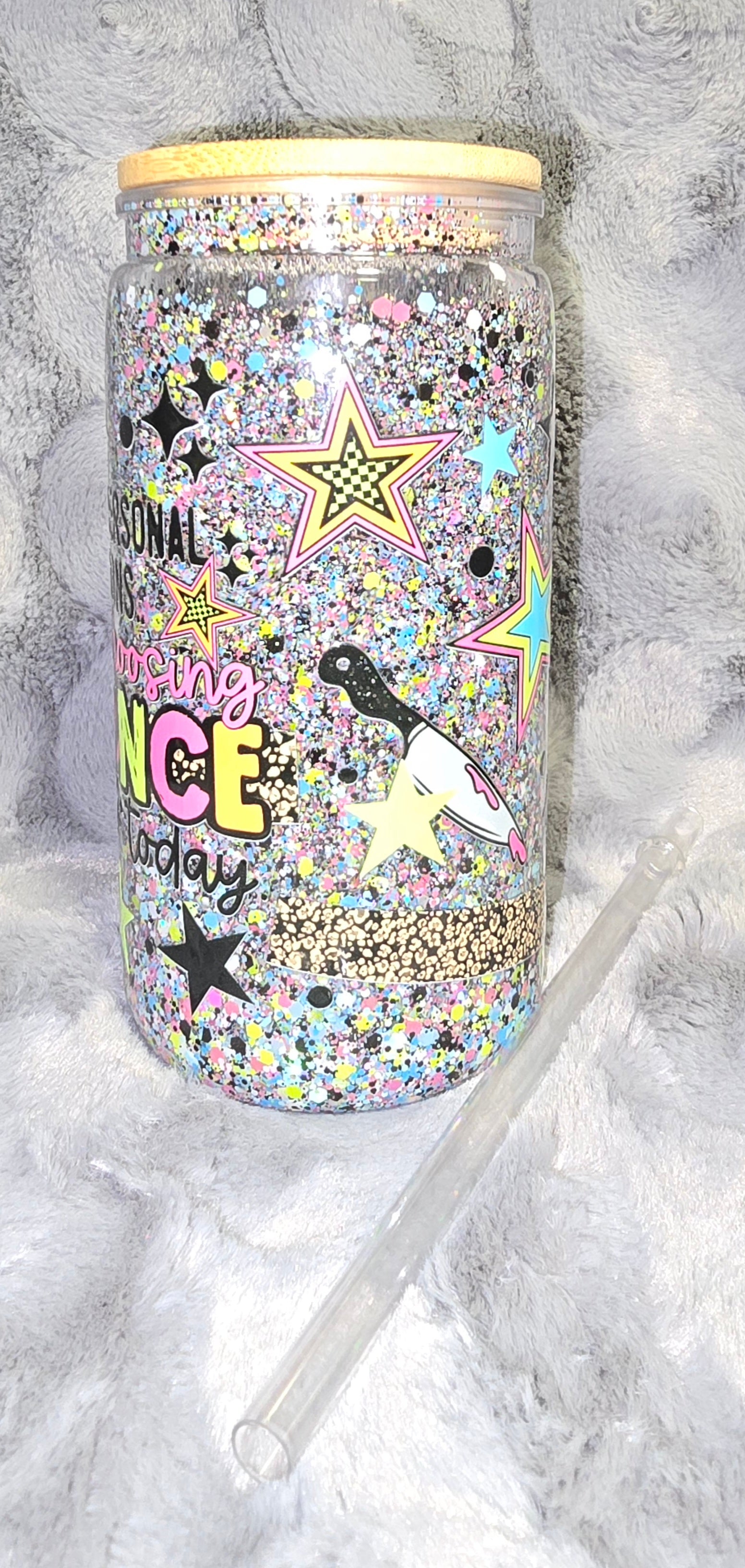 Sarcastic glow in the dark snow globe tumbler