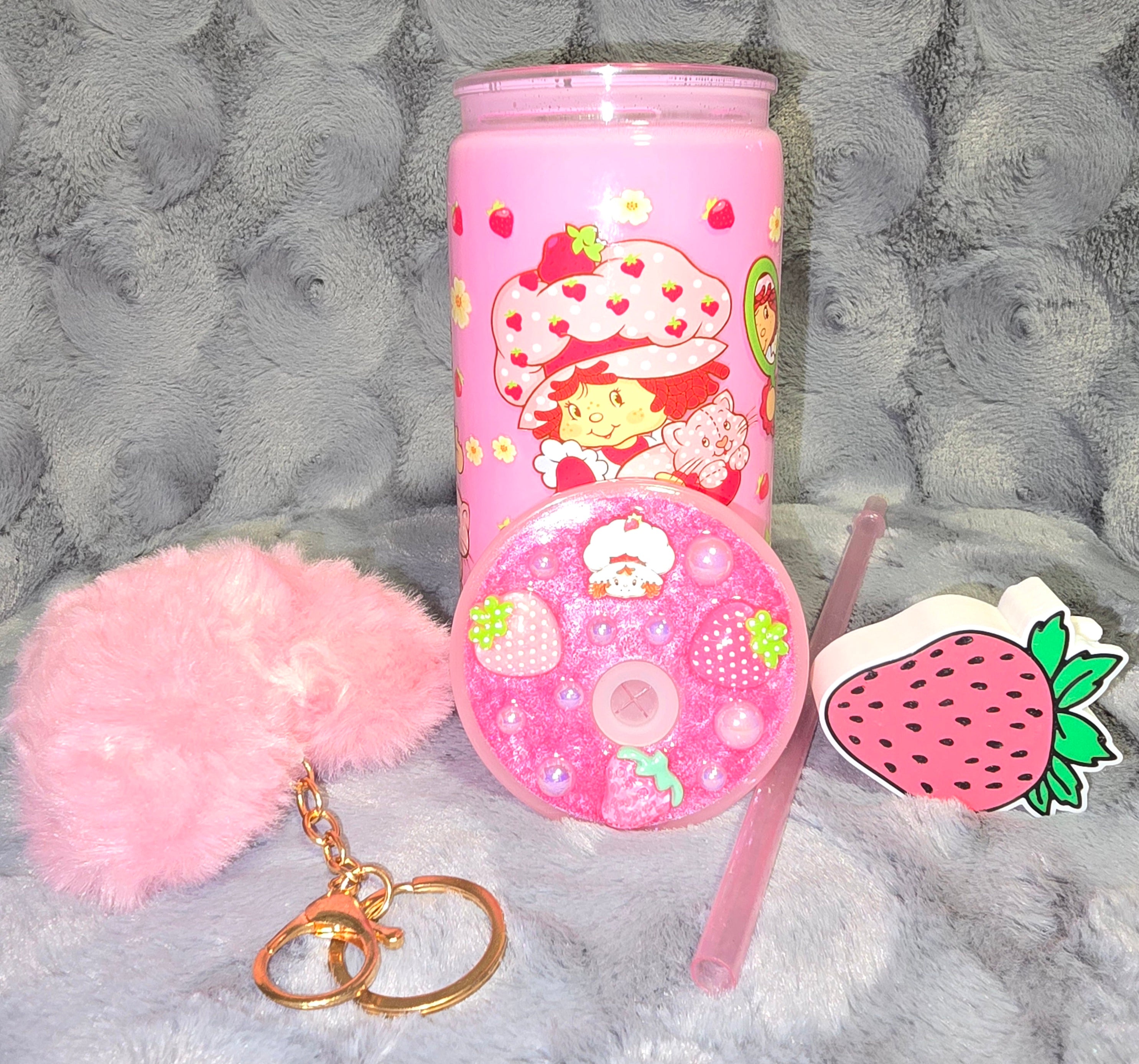 Strawberry Short Cake snow globe tumbler set