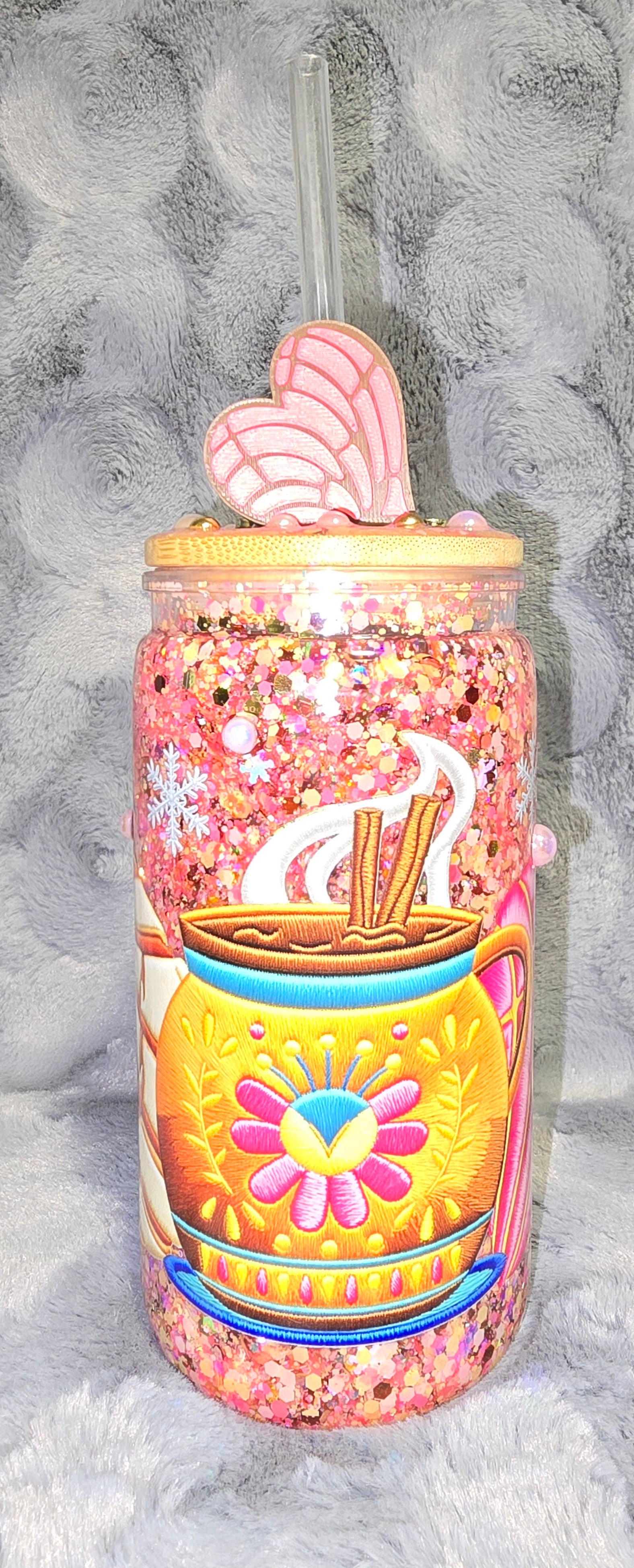 16oz Snowglobe tumbler