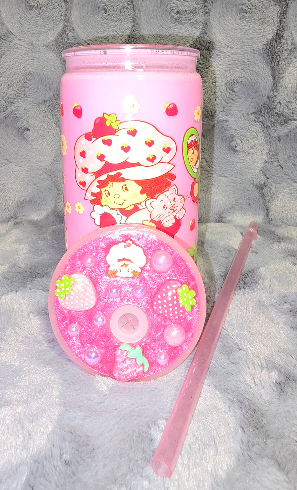 Strawberry Short Cake snow globe tumbler set