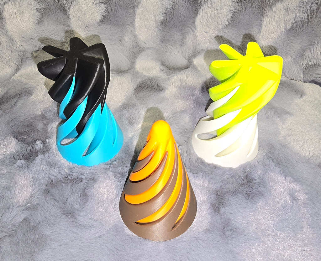 Spiral pass through fidgets