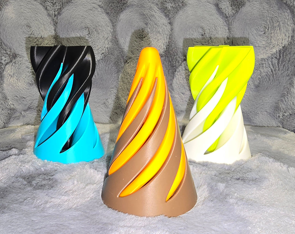 Spiral pass through fidgets